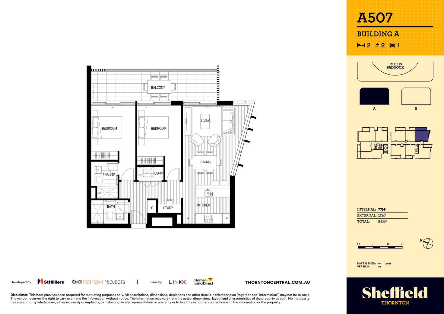 Floorplan of Homely apartment listing, 507/8 Aviators Way, Penrith NSW 2750