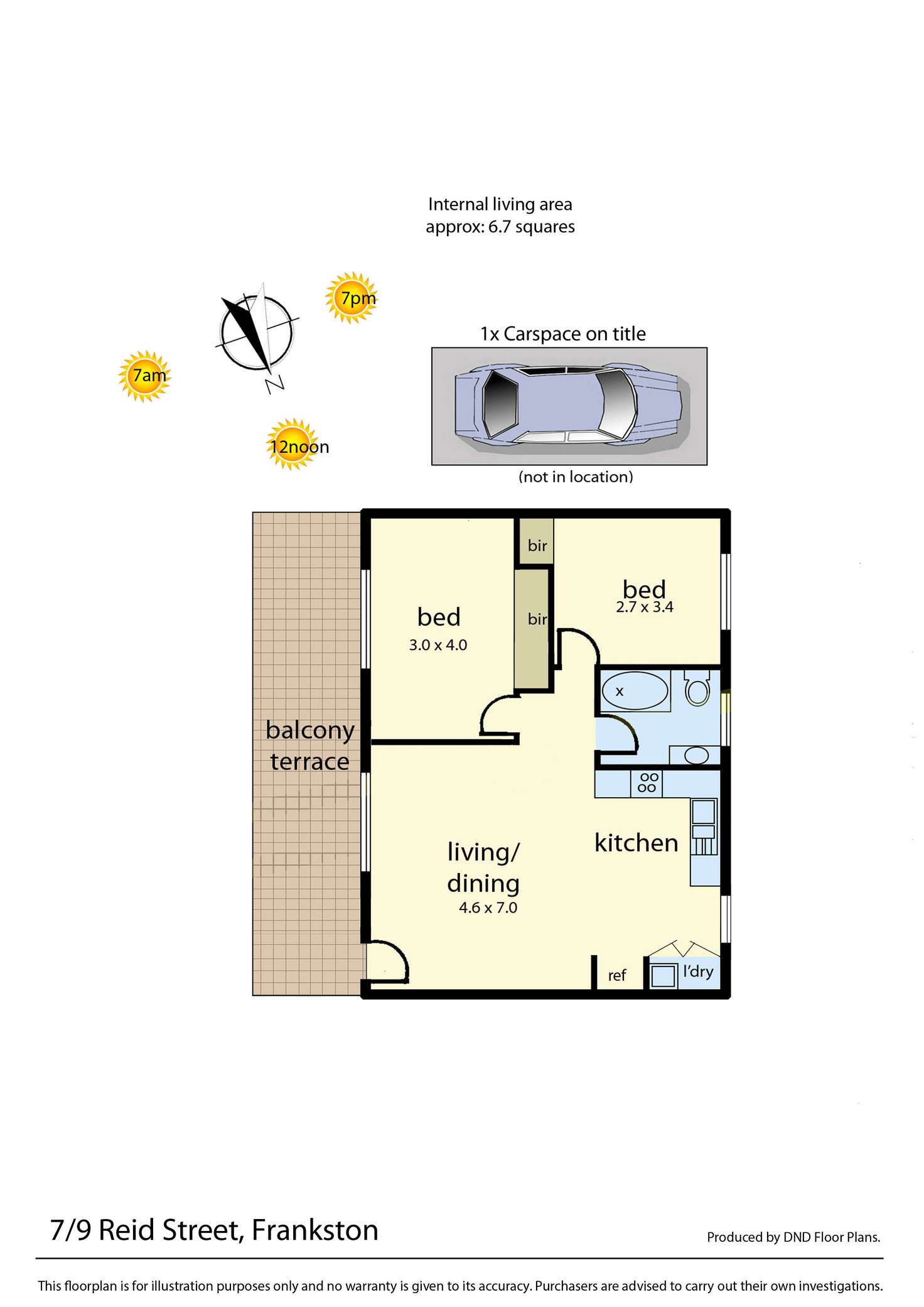 Floorplan of Homely unit listing, 7/9 Reid Street, Frankston VIC 3199