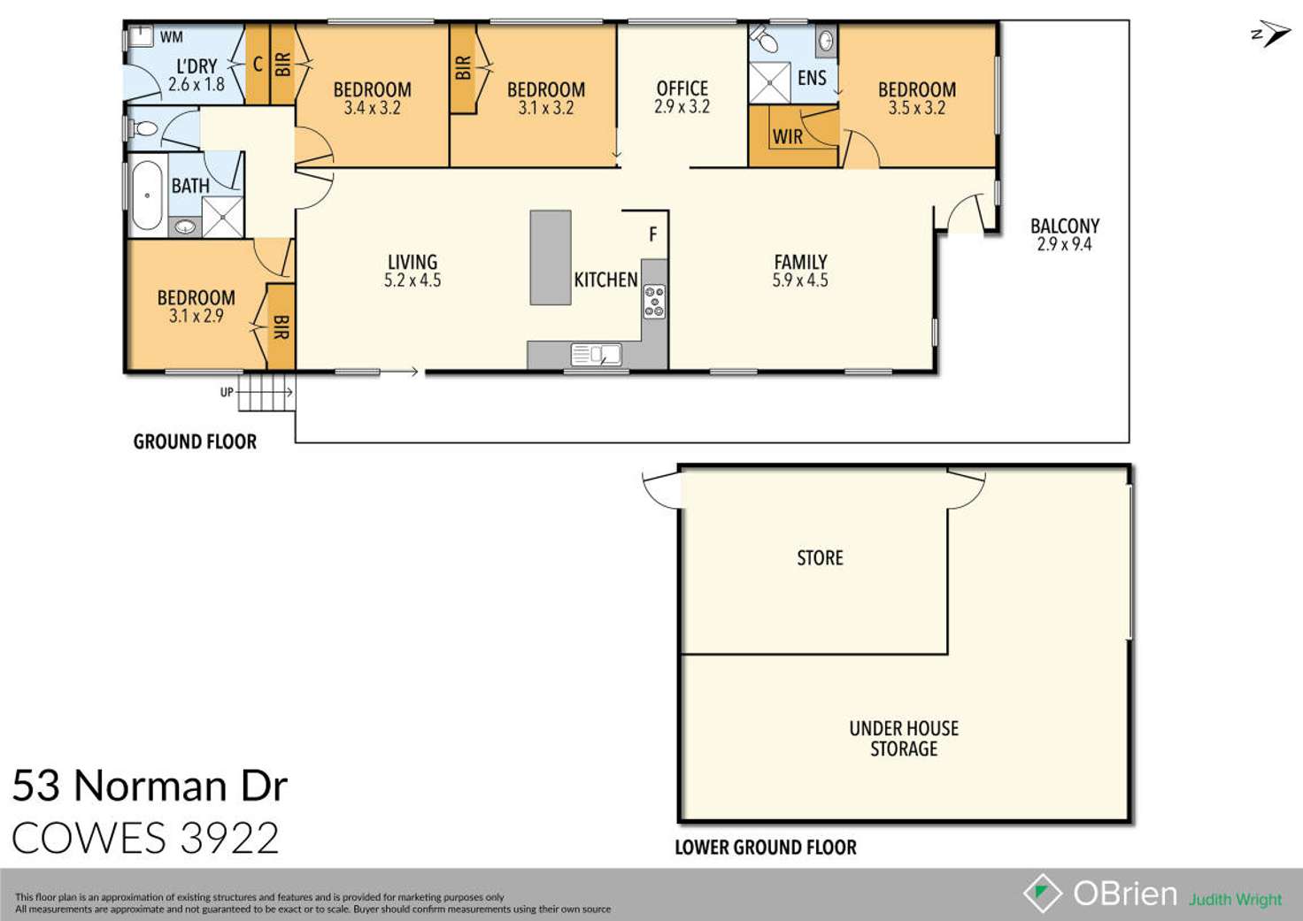 Floorplan of Homely house listing, 53 Norman Drive, Cowes VIC 3922