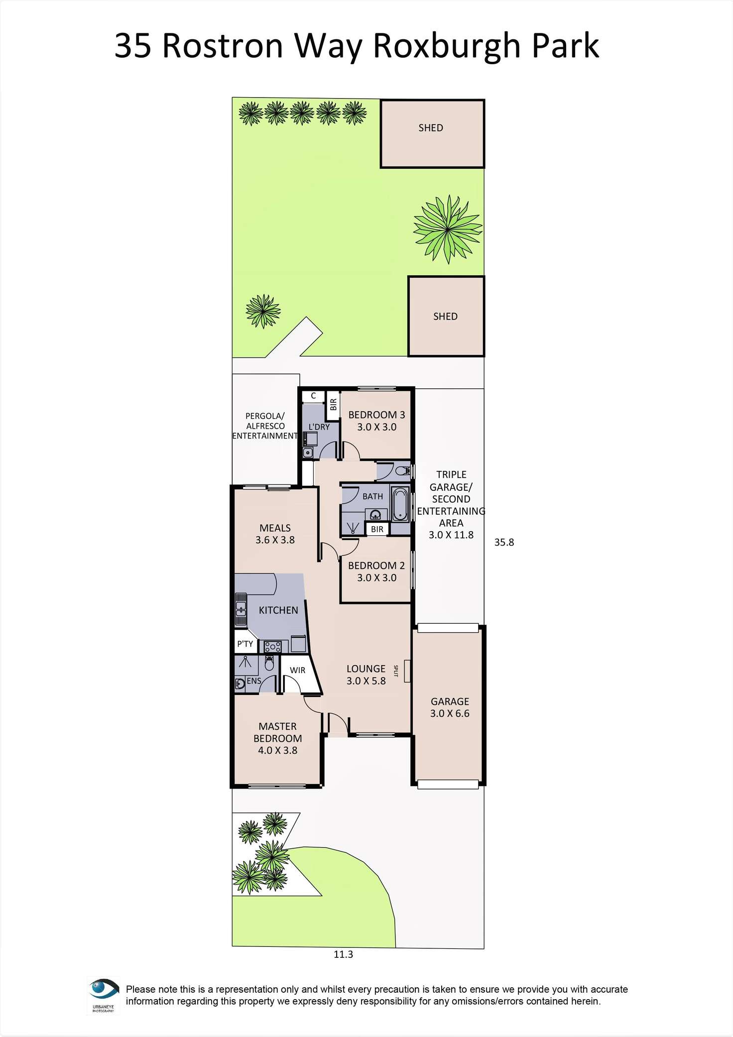 Floorplan of Homely house listing, 35 Rostron Way, Roxburgh Park VIC 3064