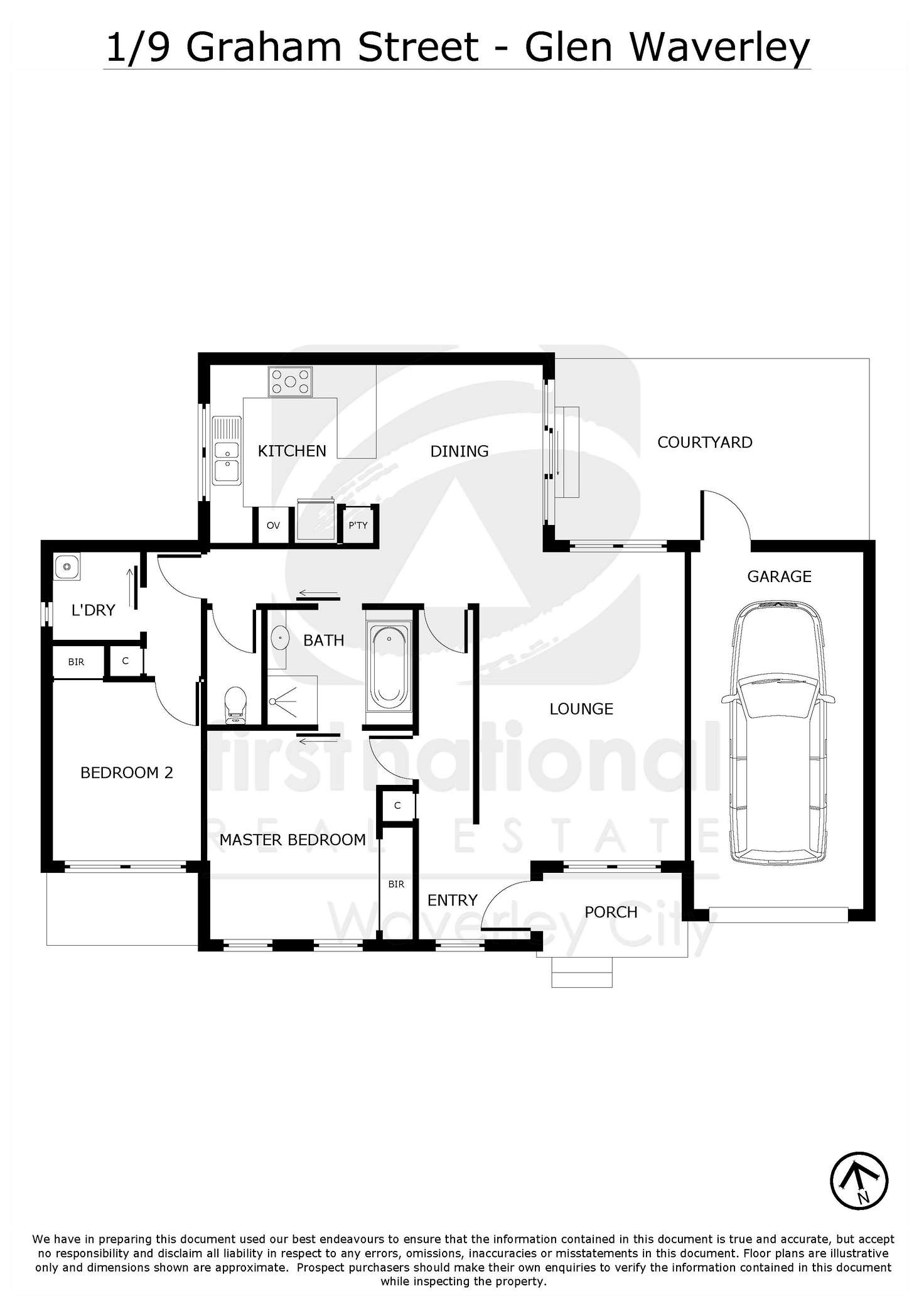 Floorplan of Homely unit listing, 1/9 Graham Street, Glen Waverley VIC 3150