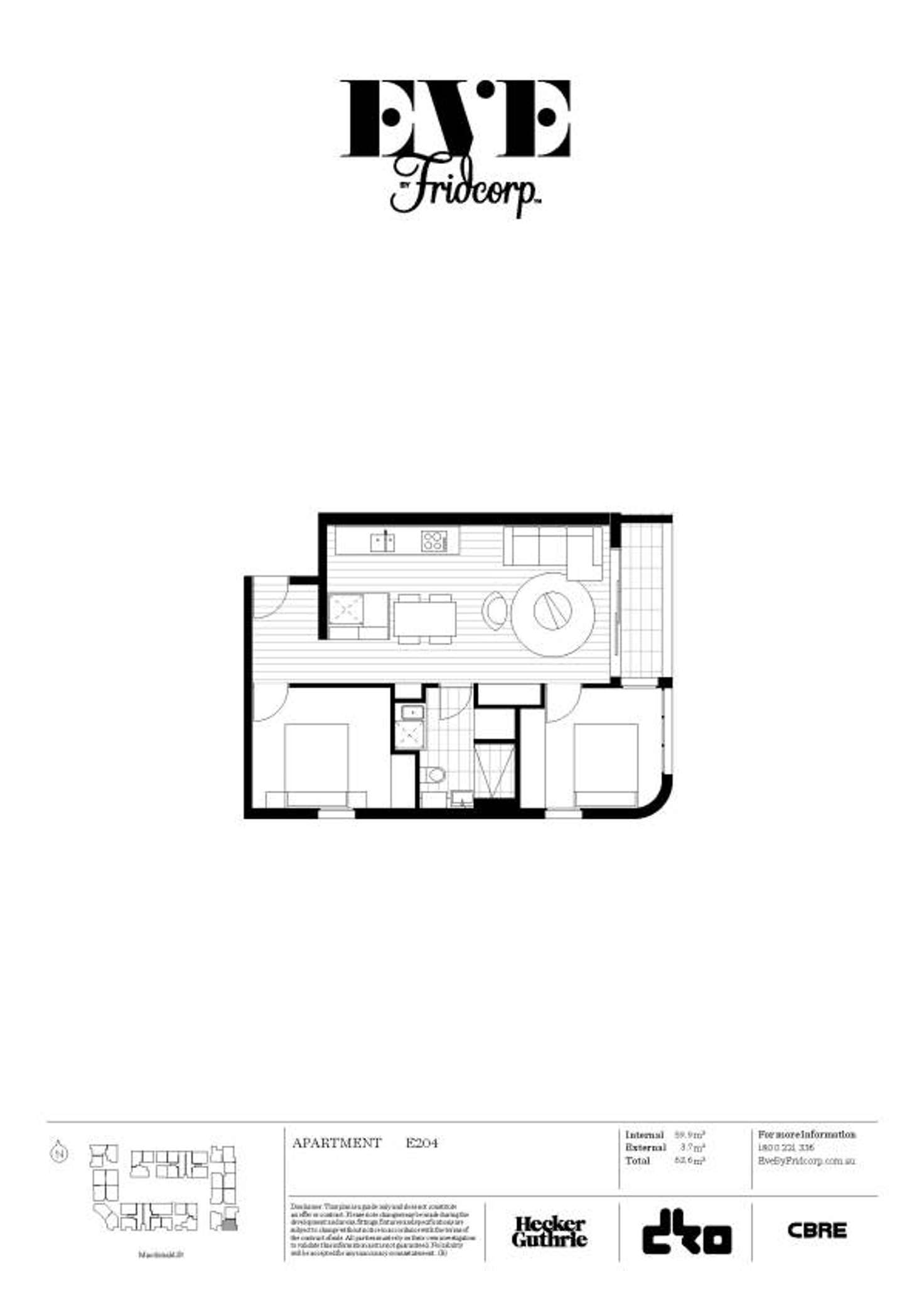 Floorplan of Homely apartment listing, D401/72 MacDonald Street, Erskineville NSW 2043