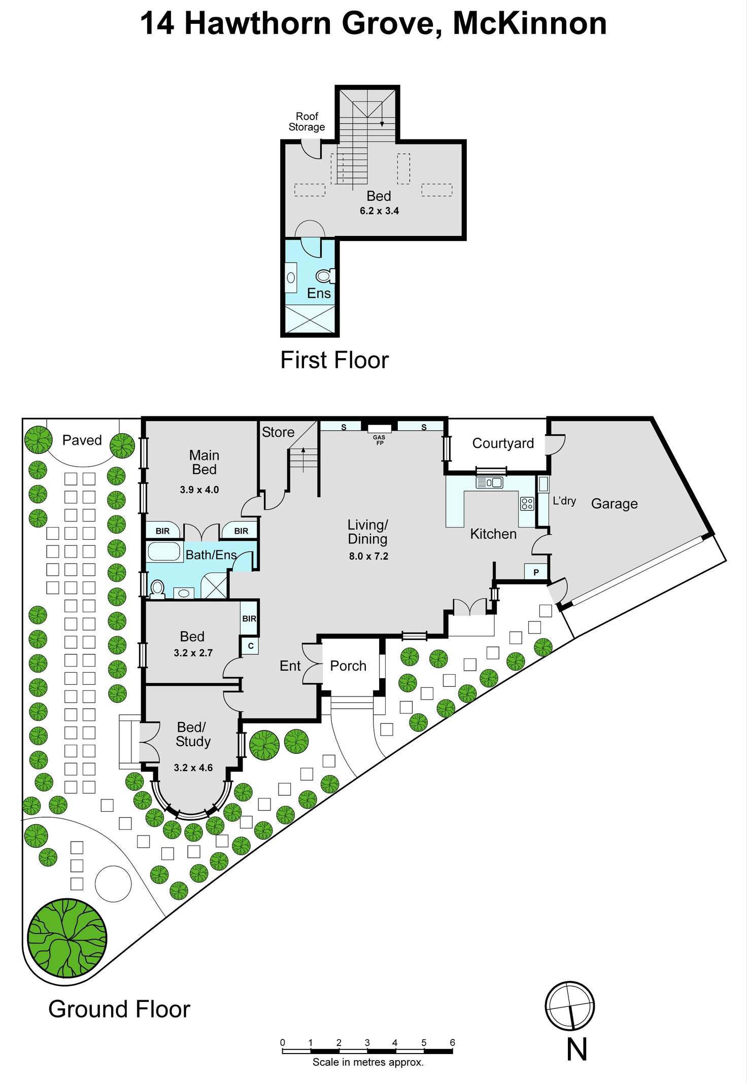 Floorplan of Homely house listing, 14 Hawthorn Grove, Mckinnon VIC 3204