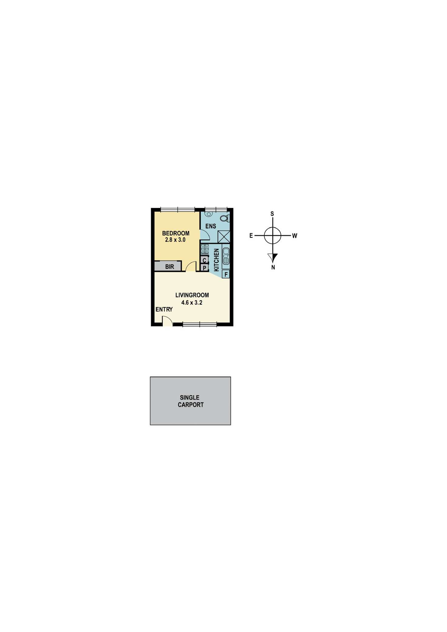 Floorplan of Homely apartment listing, 3/50 Tranmere Avenue, Carnegie VIC 3163