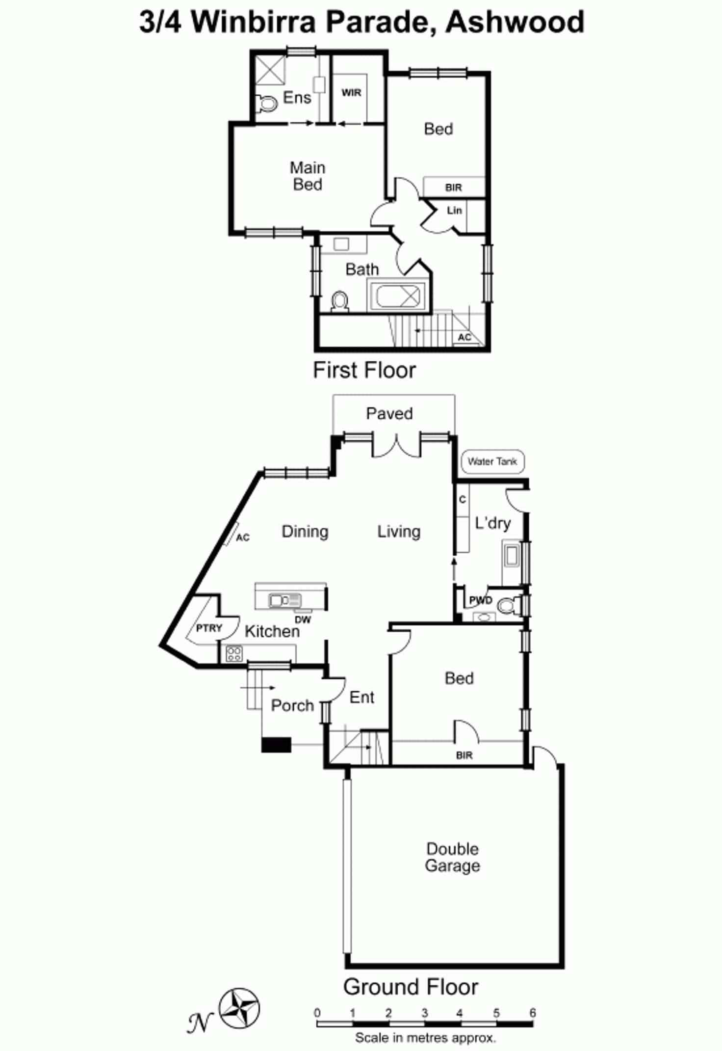 Floorplan of Homely townhouse listing, 3/4 Winbirra Parade, Ashwood VIC 3147