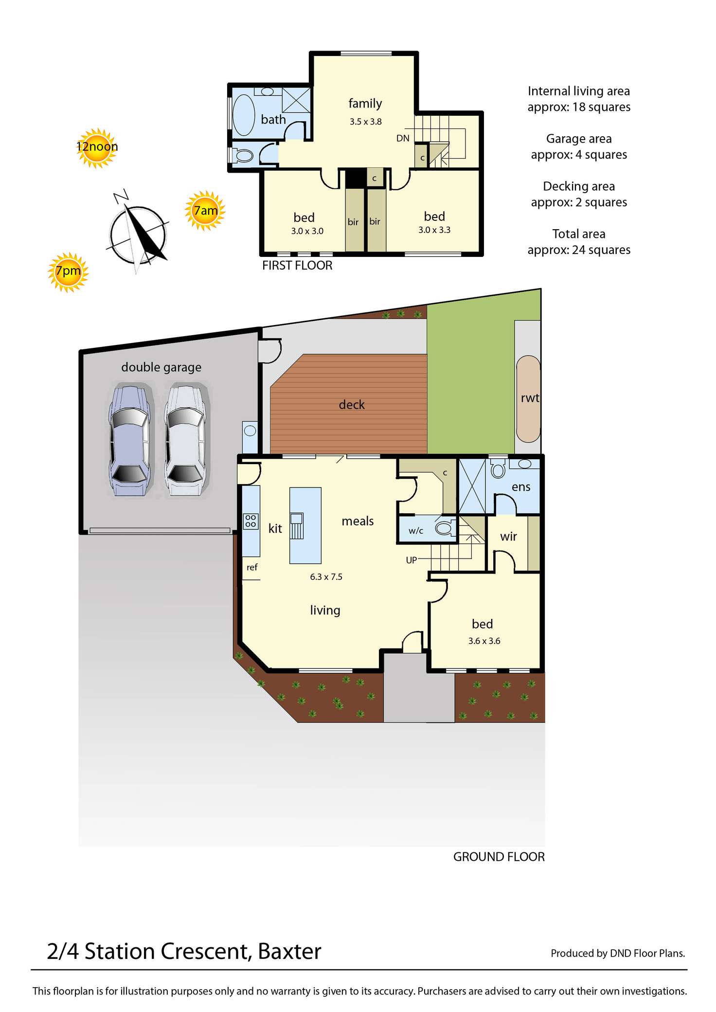 Floorplan of Homely townhouse listing, 2/4 Station Crescent, Baxter VIC 3911