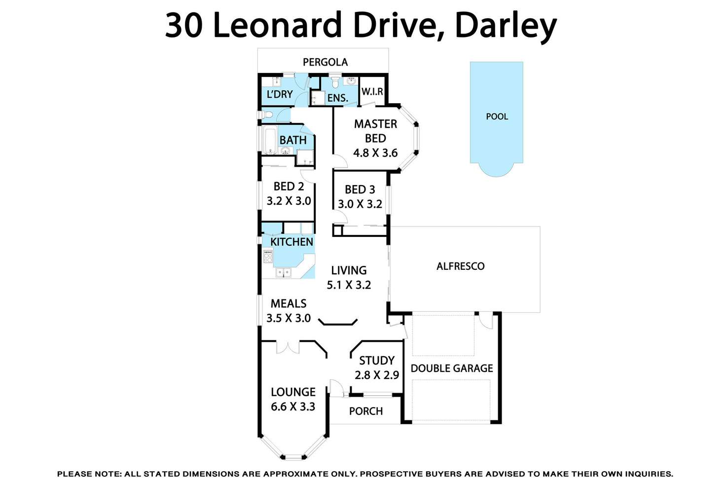 Floorplan of Homely house listing, 30 Leonard Drive, Darley VIC 3340
