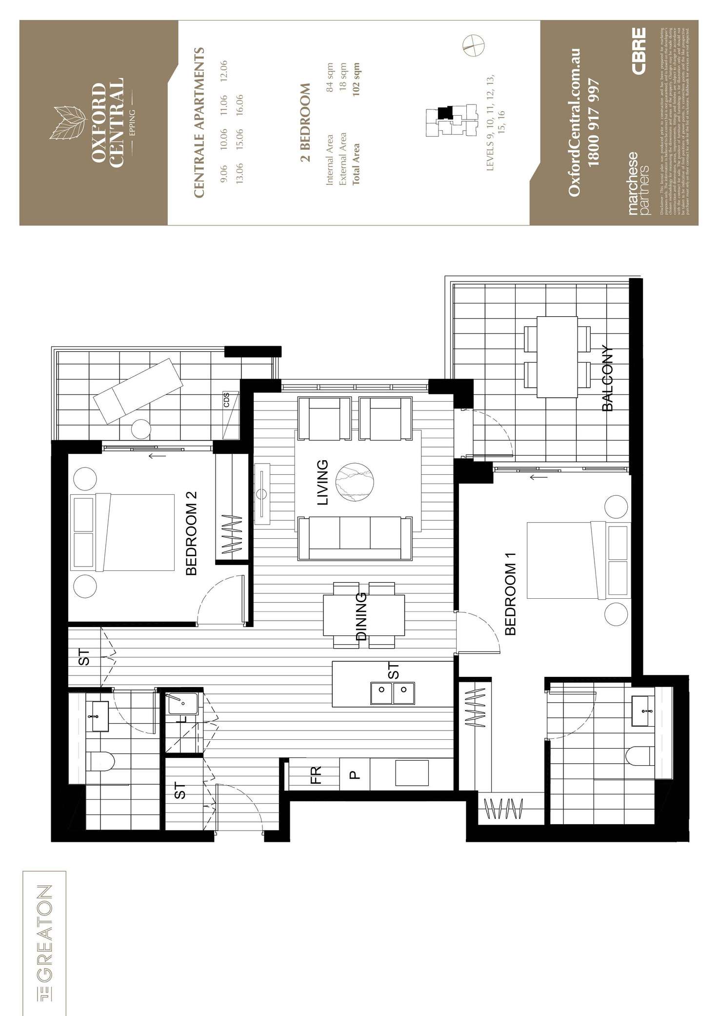 Floorplan of Homely apartment listing, 1305/36 Oxford Street, Epping NSW 2121