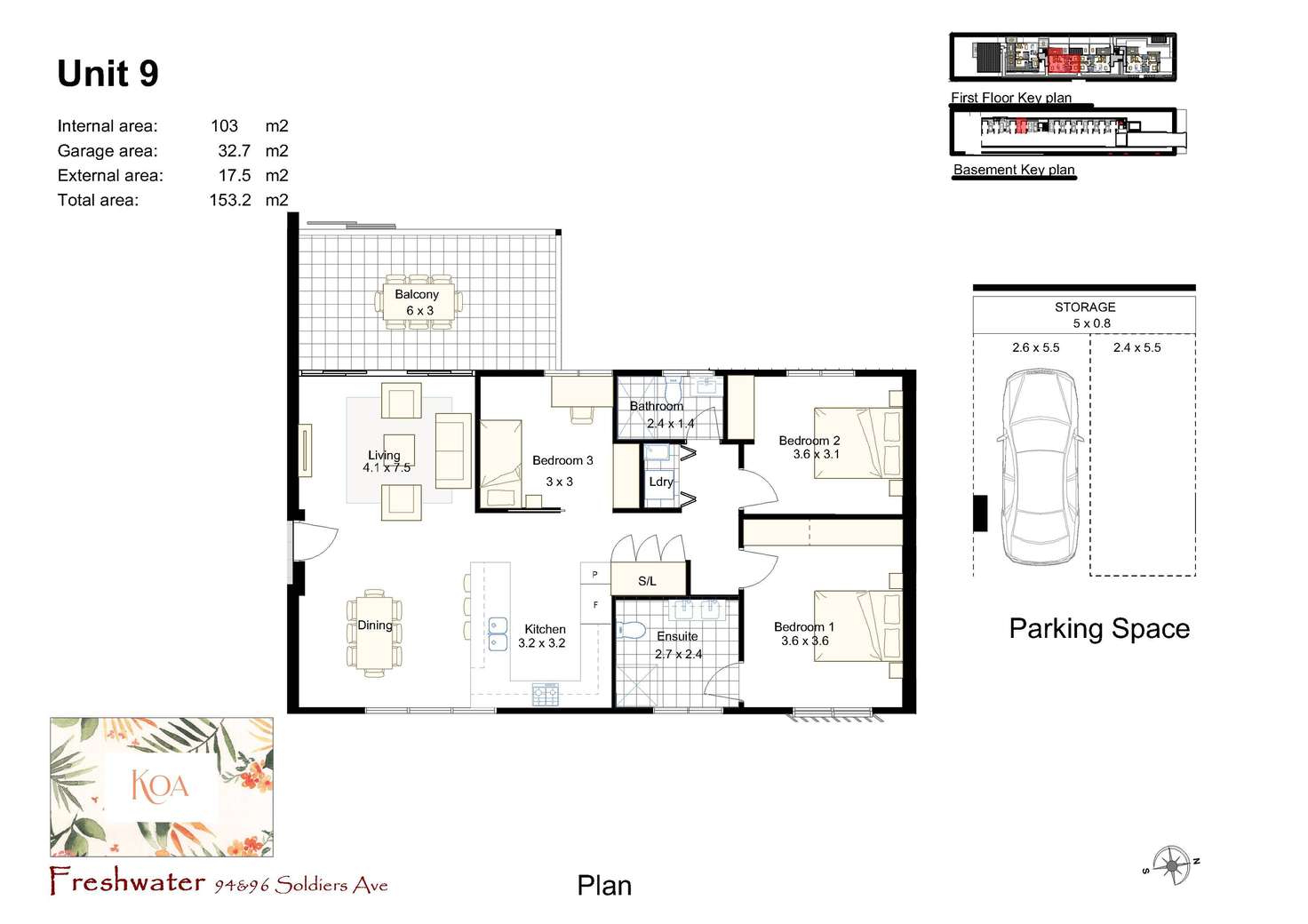 Floorplan of Homely unit listing, A3/94-96 Soldiers Avenue, Freshwater NSW 2096