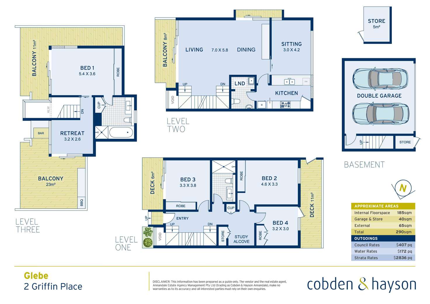 Floorplan of Homely house listing, 2 Griffin Place, Glebe NSW 2037