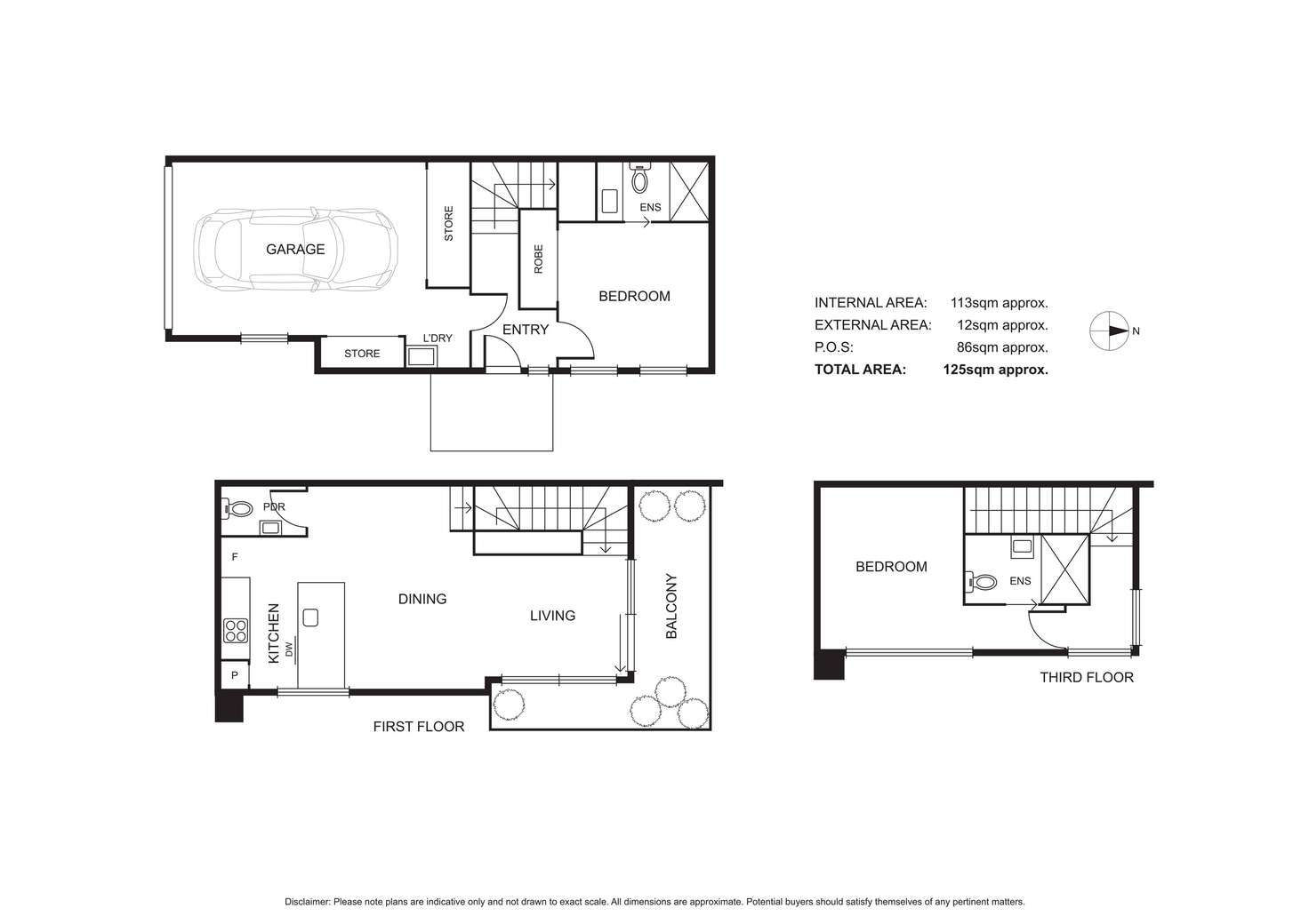 Floorplan of Homely townhouse listing, 1/19 Matthews Avenue, Airport West VIC 3042