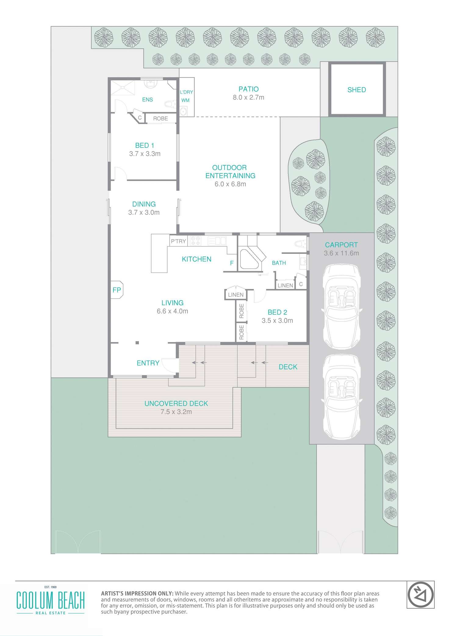 Floorplan of Homely house listing, 8 Lorien Avenue, Coolum Beach QLD 4573