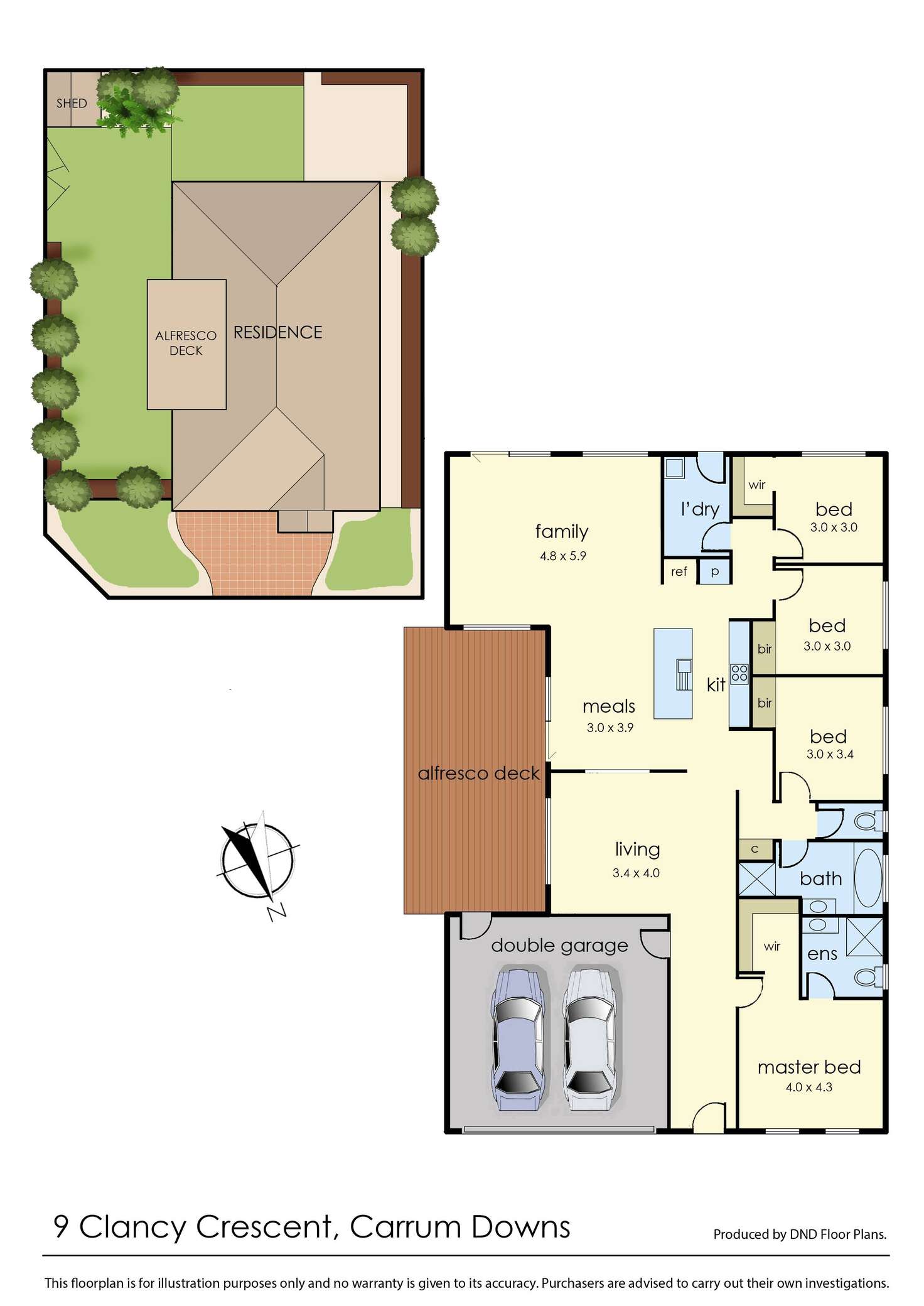 Floorplan of Homely house listing, 9 Clancy Crescent, Carrum Downs VIC 3201