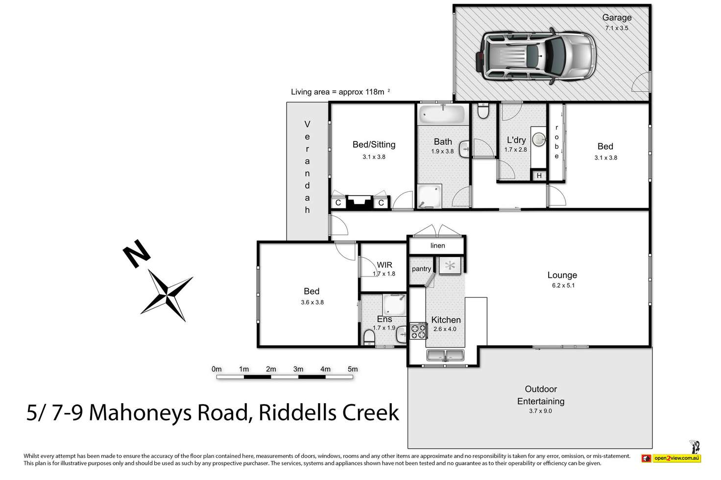 Floorplan of Homely house listing, 5/7-9 Mahoneys Road, Riddells Creek VIC 3431