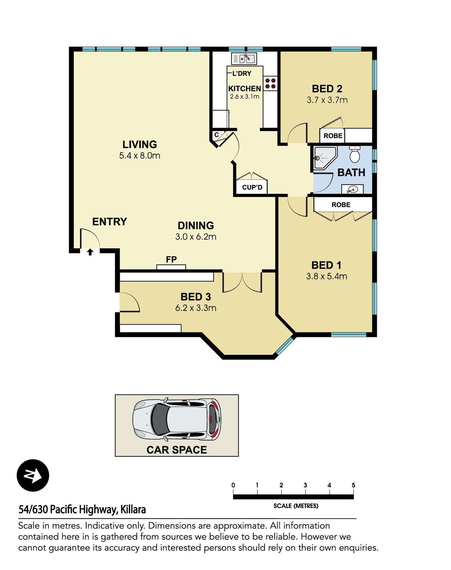 Floorplan of Homely apartment listing, 54/630 Pacific Highway, Killara NSW 2071