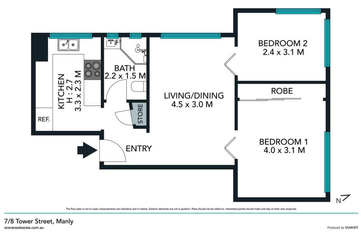 Floorplan of Homely apartment listing, 7/8 Tower Street, Manly NSW 2095