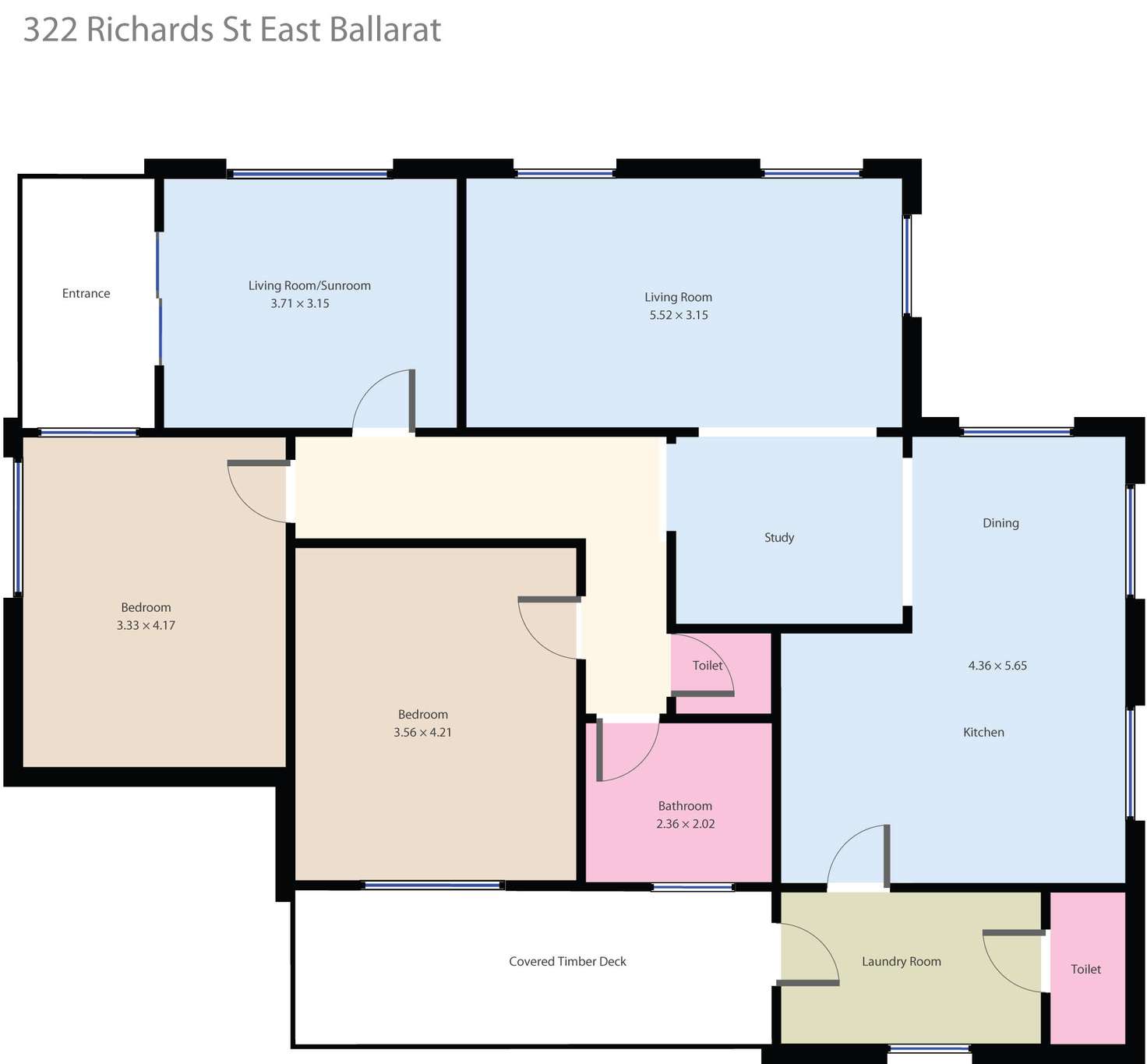 Floorplan of Homely house listing, 322 Richards Street, Ballarat East VIC 3350