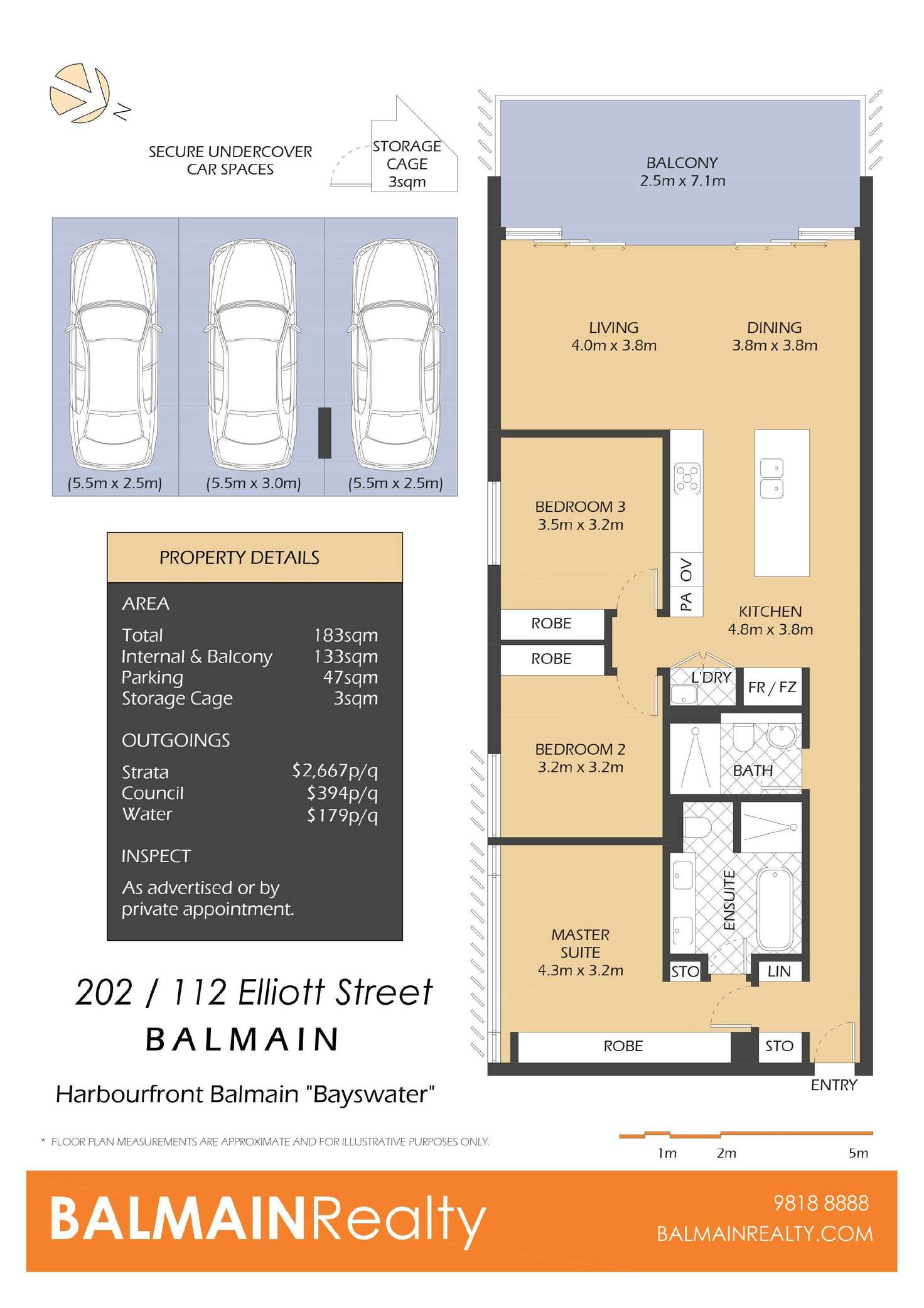 Floorplan of Homely apartment listing, 202/112 Elliott Street, Balmain NSW 2041