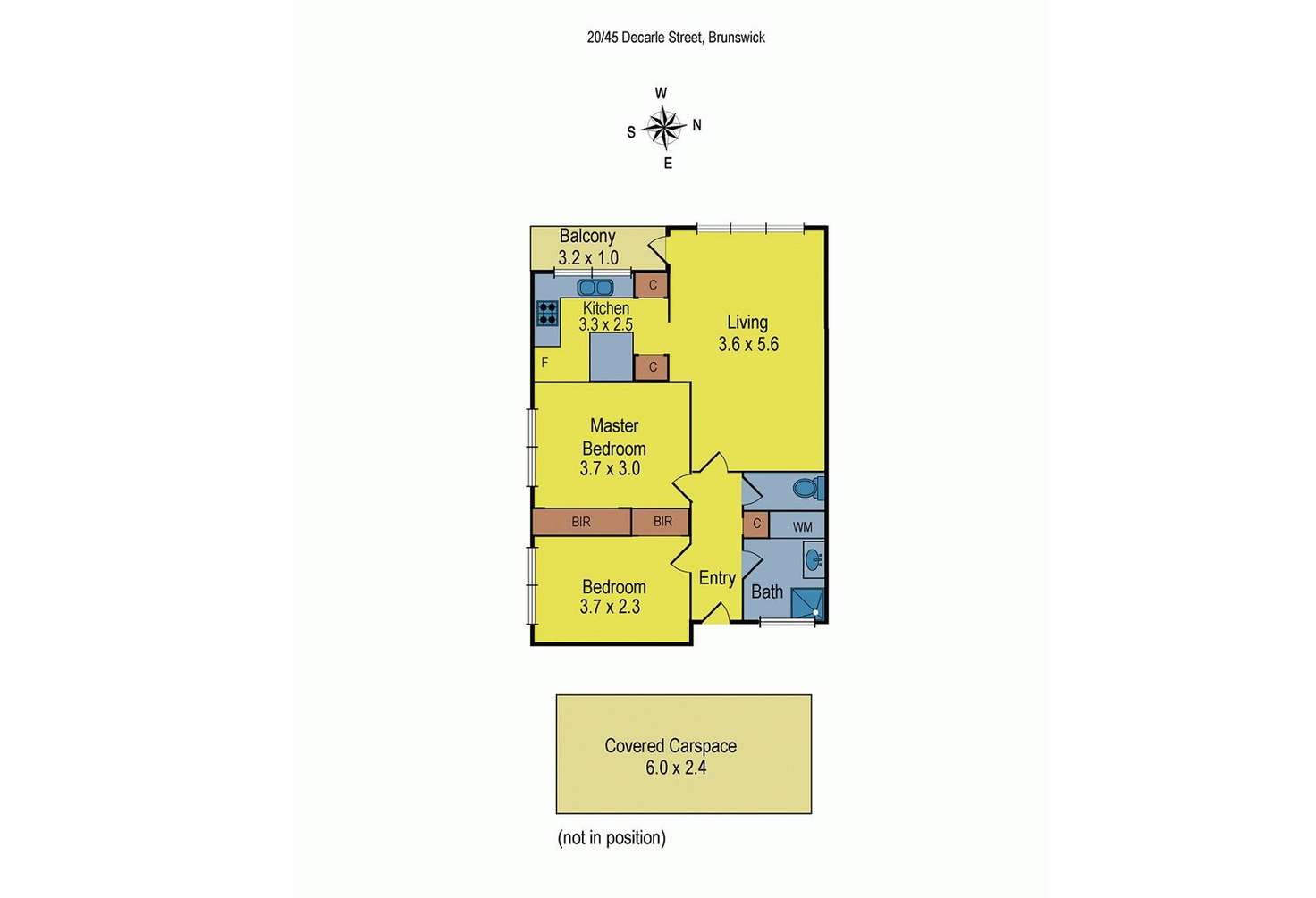 Floorplan of Homely apartment listing, 20/45 De Carle Street, Brunswick VIC 3056