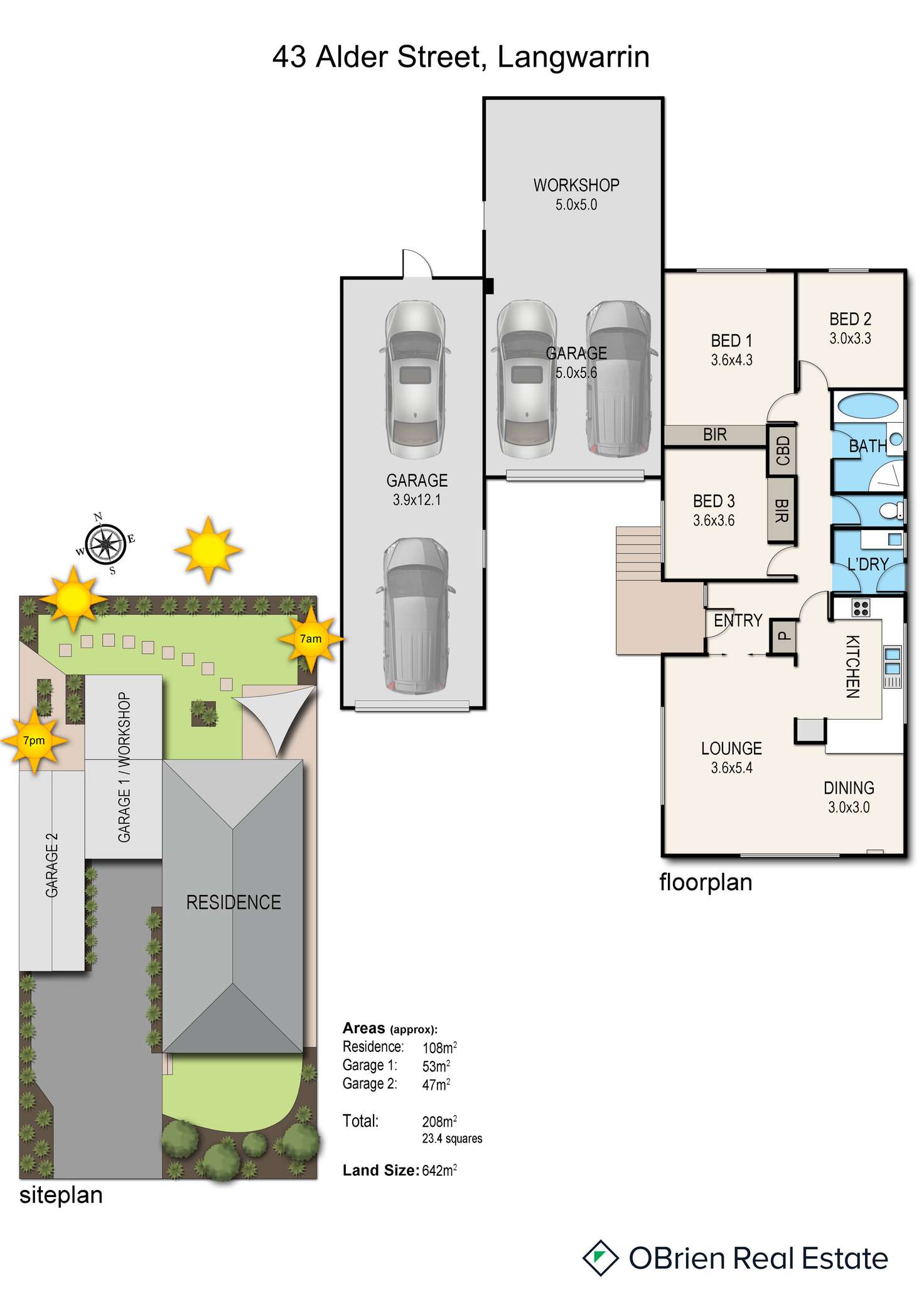 Floorplan of Homely house listing, 43 Alder Street, Langwarrin VIC 3910