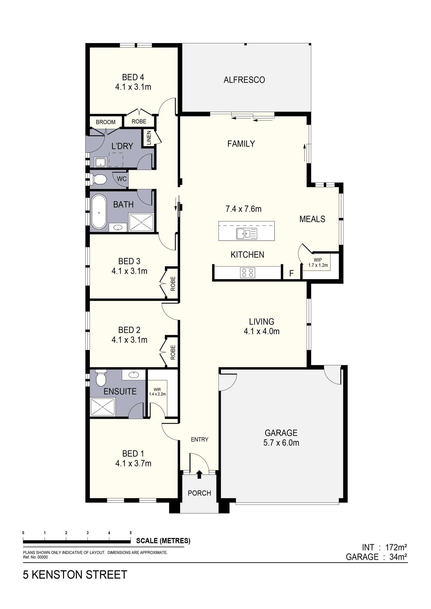 Floorplan of Homely house listing, 5 Kenston Street, Jackass Flat VIC 3556