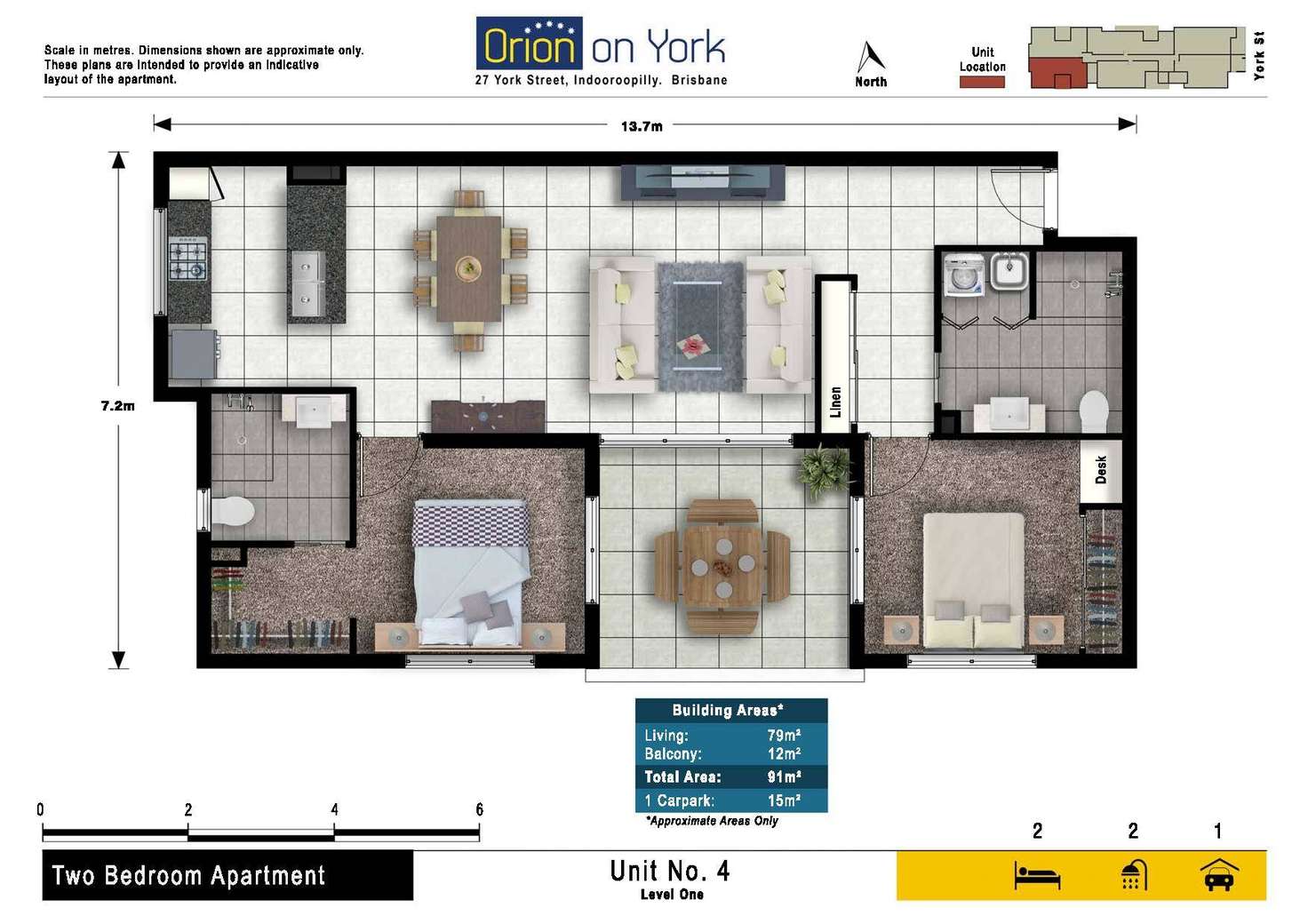 Floorplan of Homely apartment listing, 10/27 York Street, Indooroopilly QLD 4068