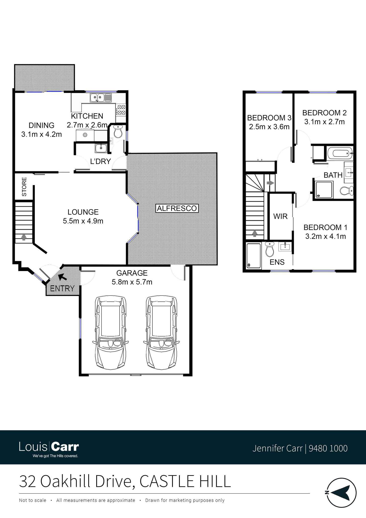 Floorplan of Homely semiDetached listing, 32 Oakhill Drive, Castle Hill NSW 2154