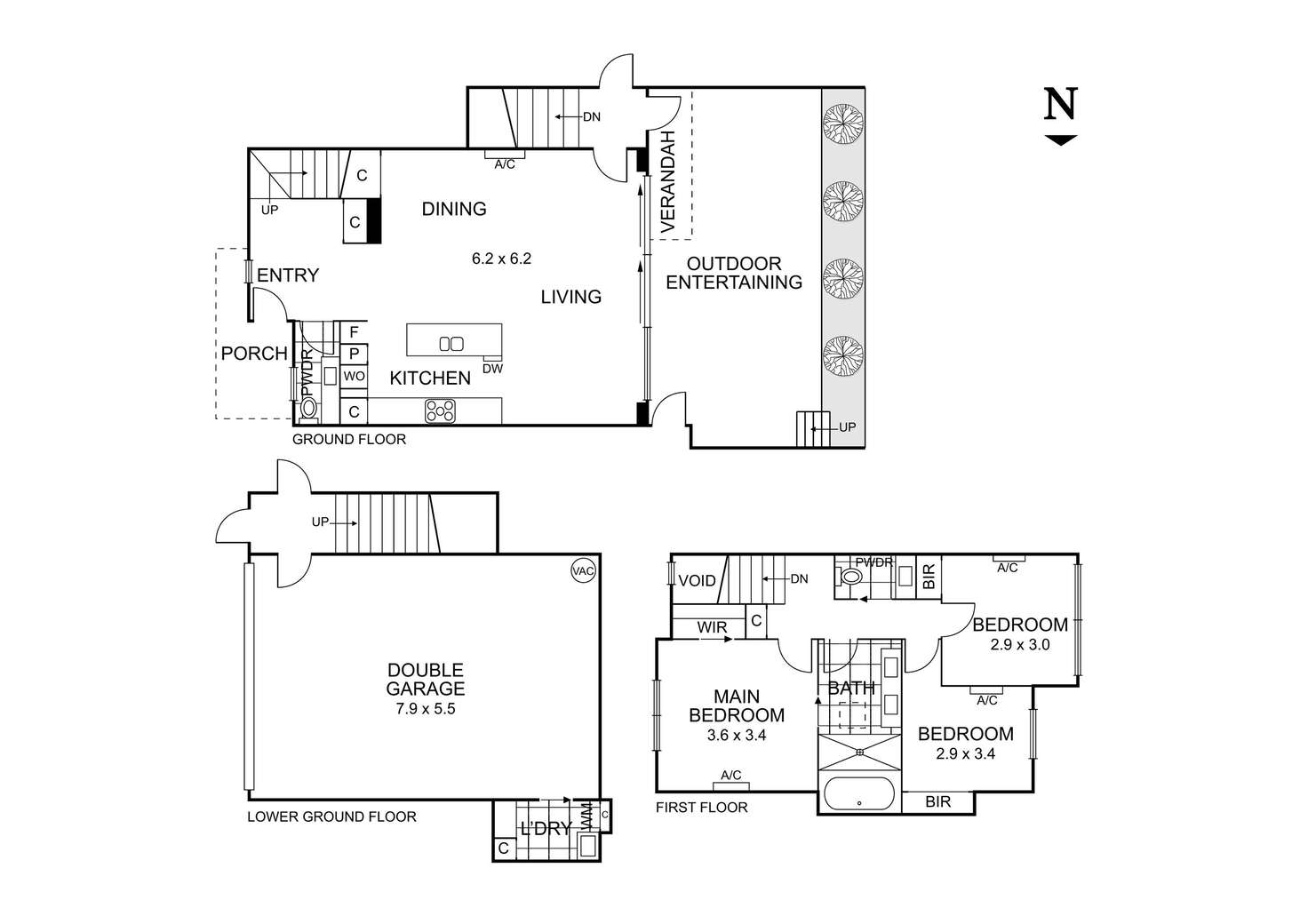 Floorplan of Homely townhouse listing, 18B Churchill Street, Doncaster East VIC 3109