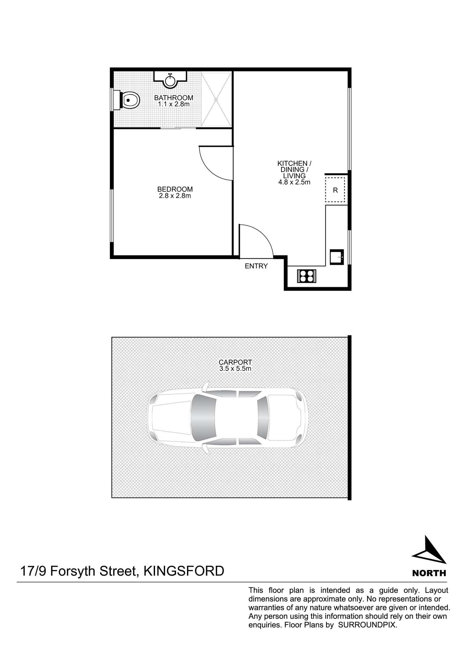 Floorplan of Homely unit listing, 9 Forsyth Street, Kingsford NSW 2032