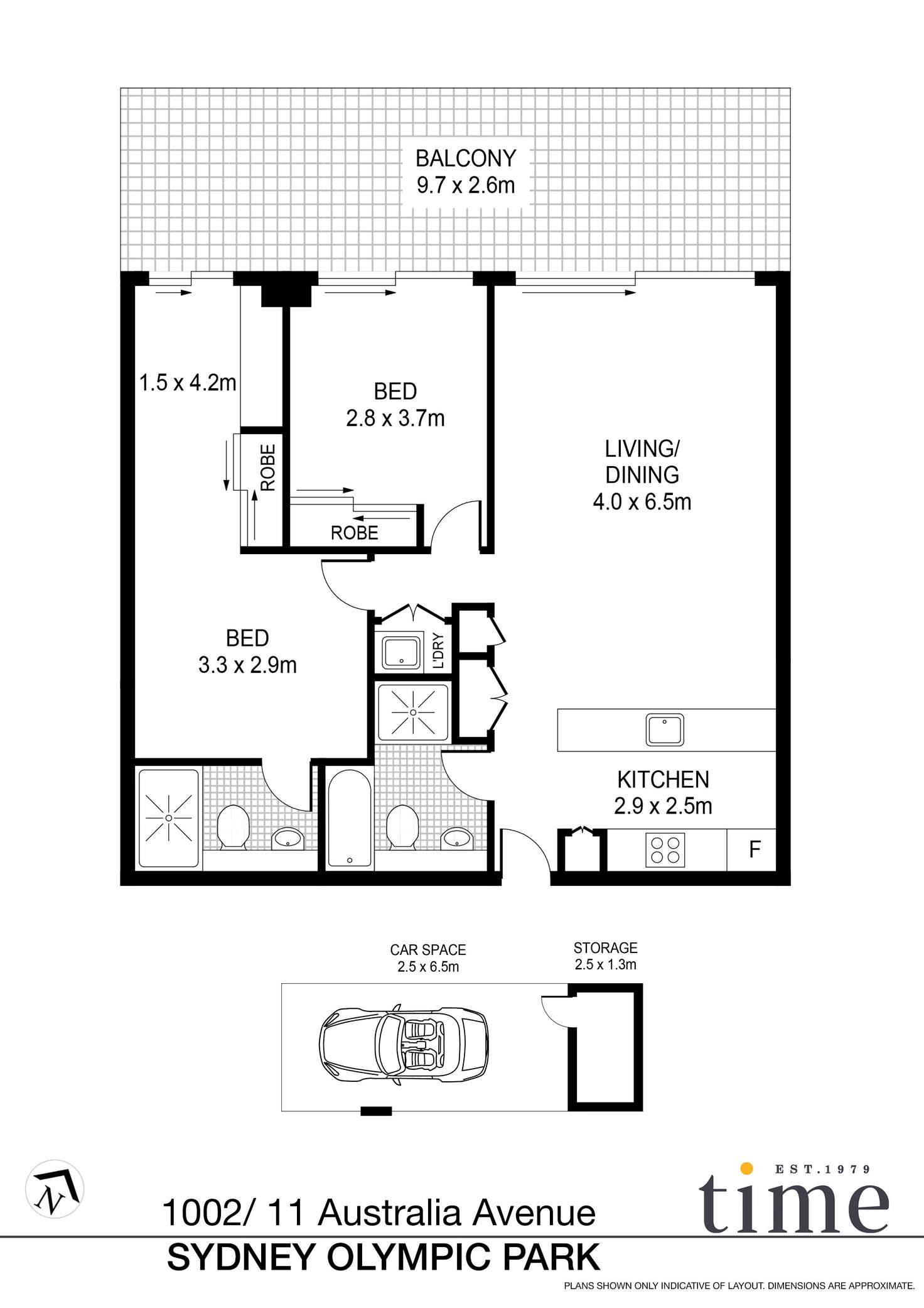 Floorplan of Homely apartment listing, 1002/11 Australia Avenue, Sydney Olympic Park NSW 2127