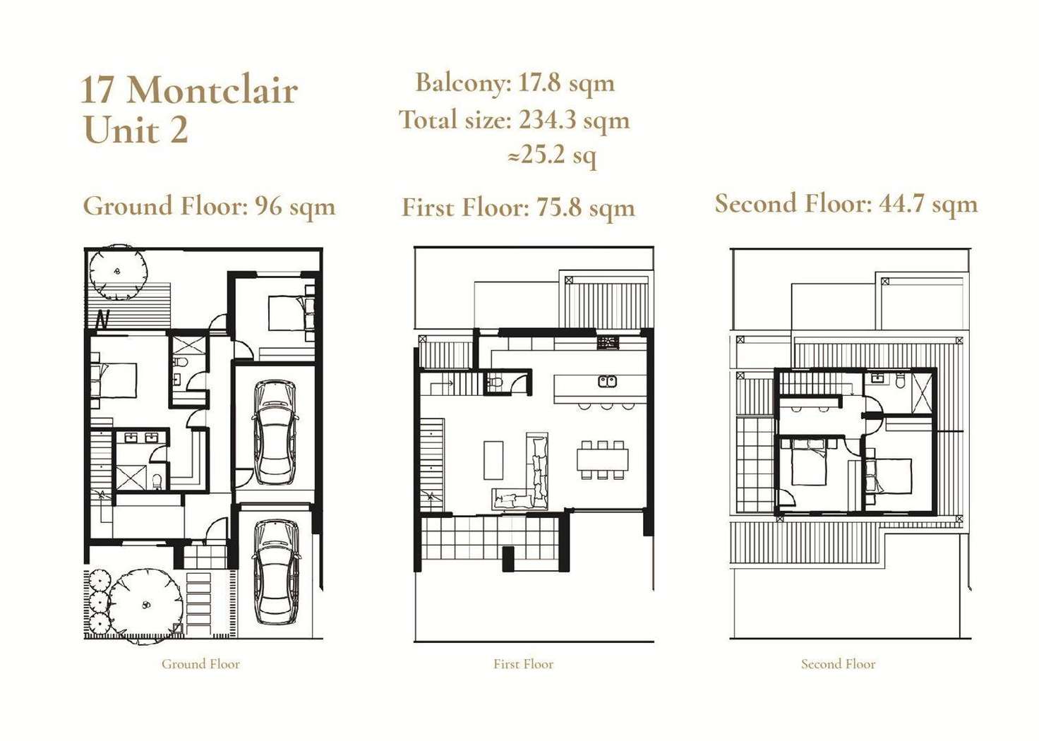 Floorplan of Homely townhouse listing, 2/17 Montclair Avenue, Glen Waverley VIC 3150