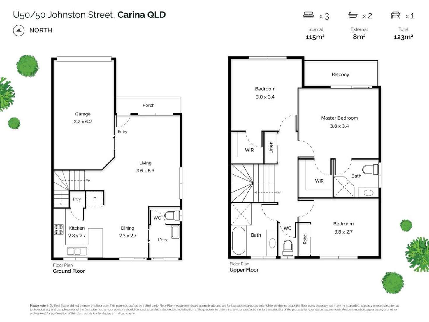 Floorplan of Homely townhouse listing, 50/50 Johnston Street, Carina QLD 4152
