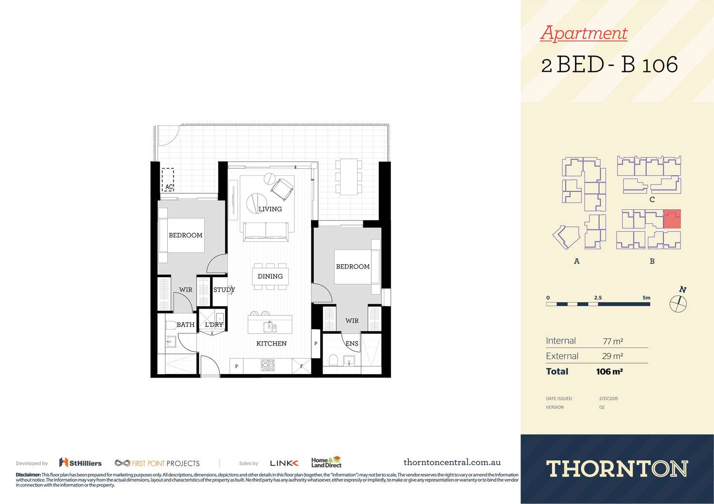 Floorplan of Homely apartment listing, 106/81B Lord Sheffield Circuit, Penrith NSW 2750