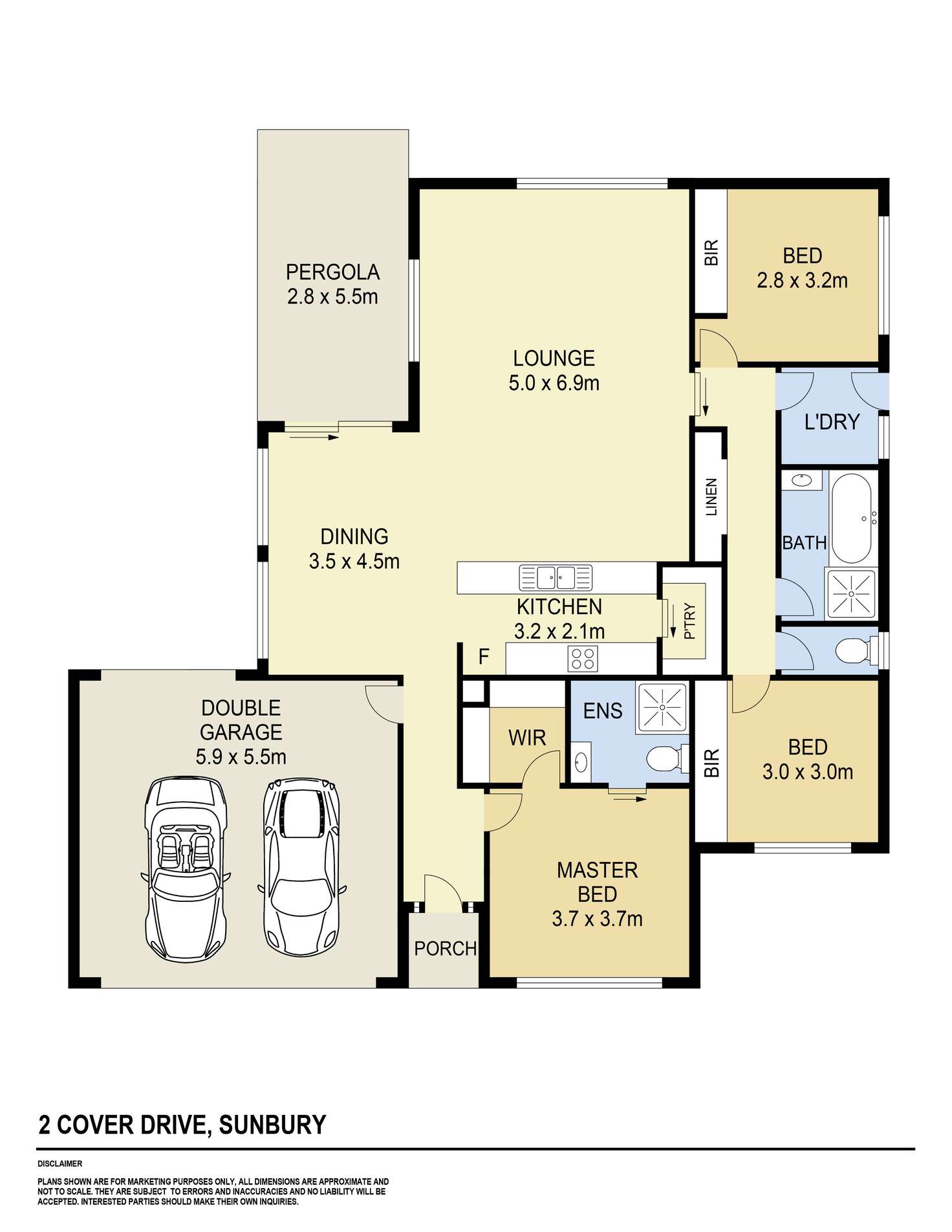 Floorplan of Homely house listing, 2 Cover Drive, Sunbury VIC 3429