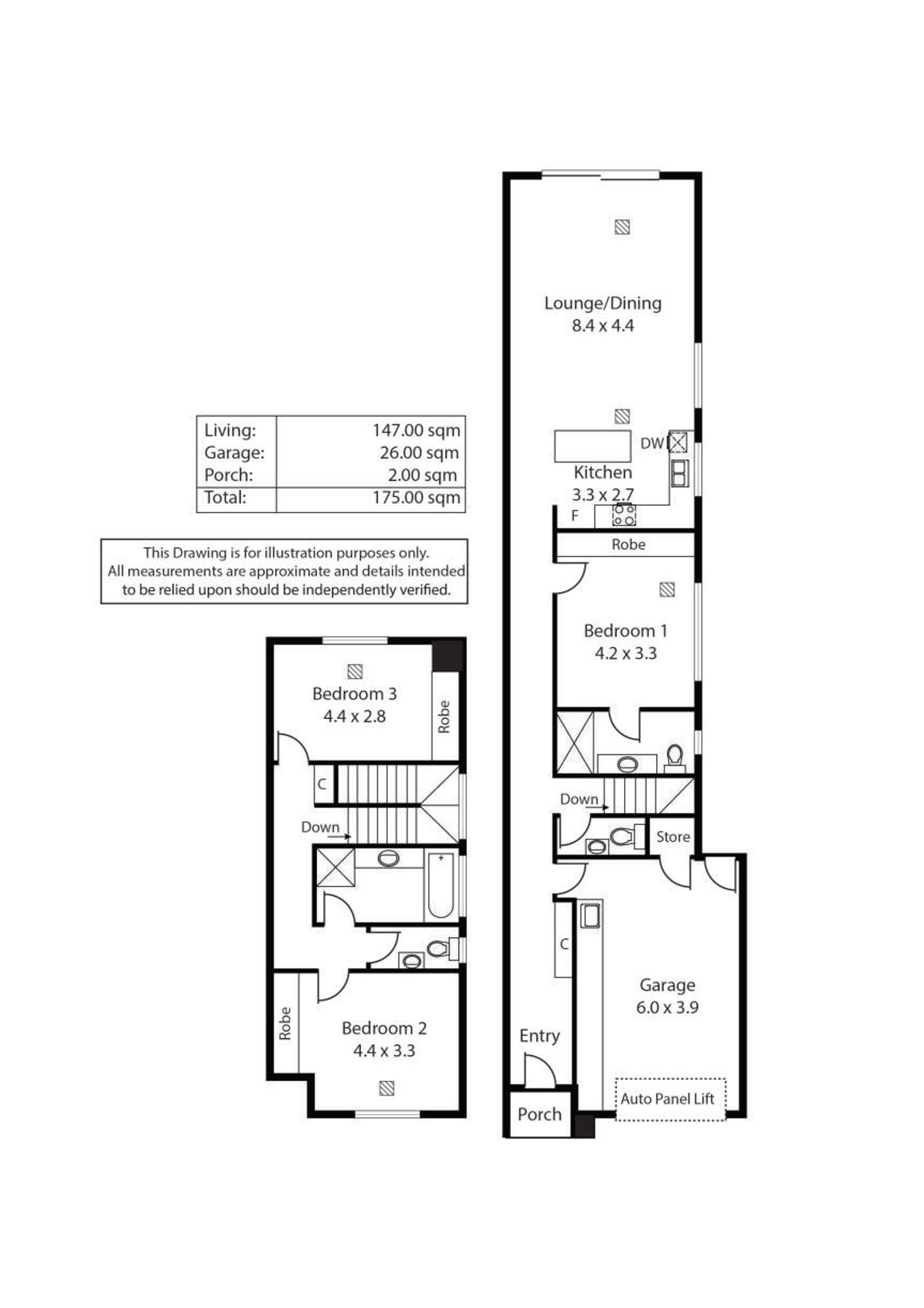 Floorplan of Homely house listing, 1A & 1B Frost Street, Newton SA 5074
