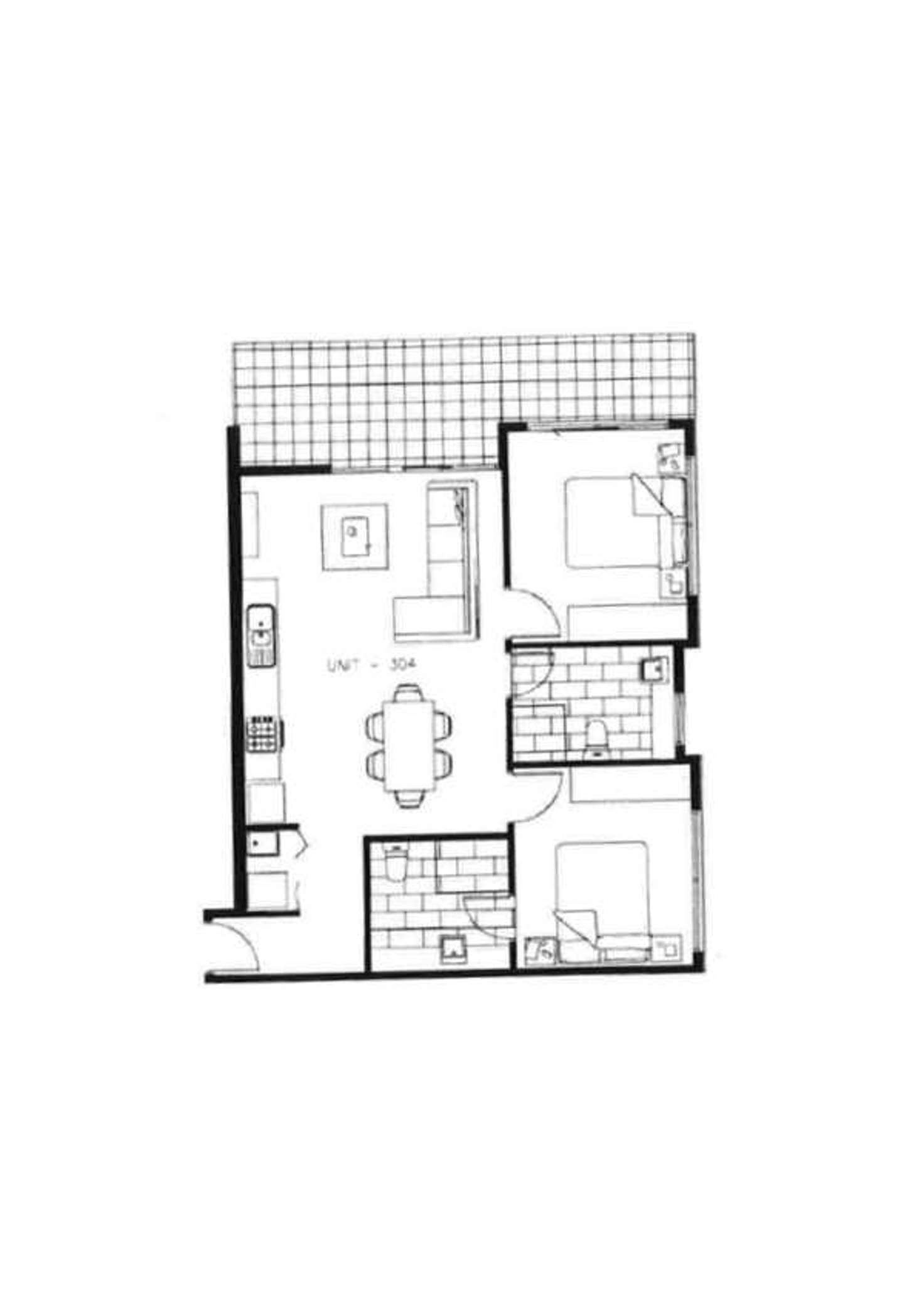 Floorplan of Homely apartment listing, 304/332-334 Neerim Road, Carnegie VIC 3163