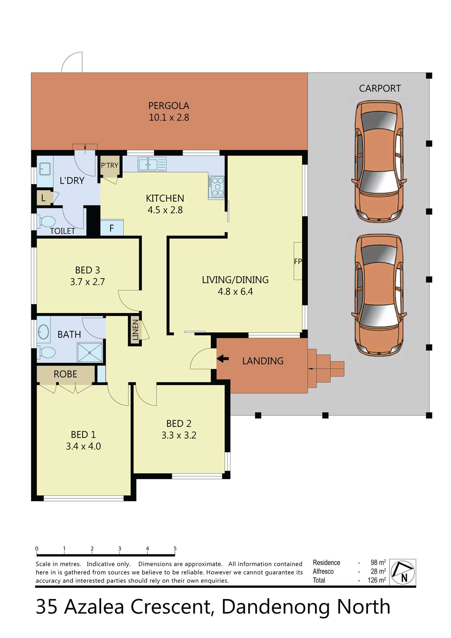 Floorplan of Homely house listing, 35 Azalea Street, Dandenong North VIC 3175