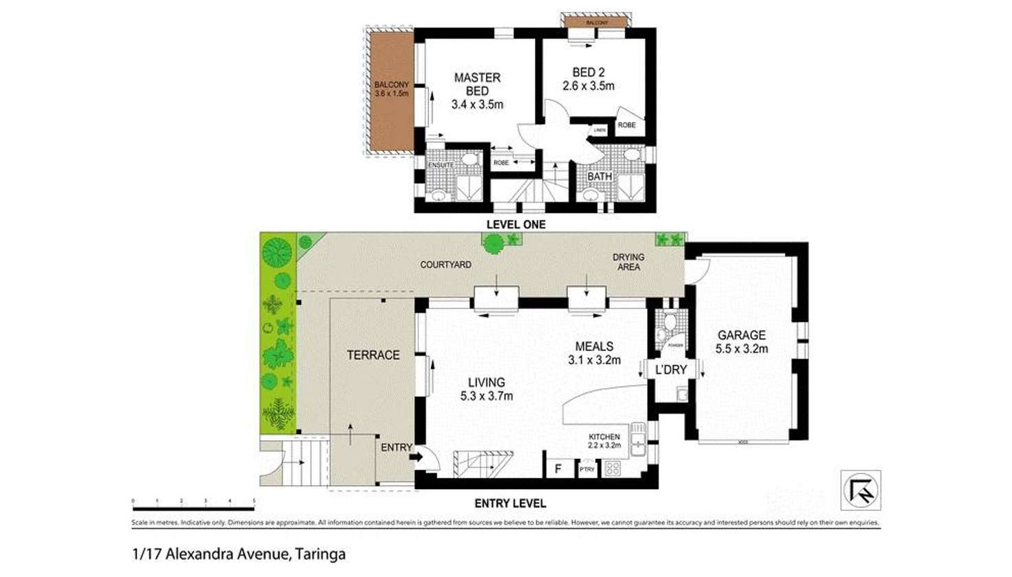 Floorplan of Homely townhouse listing, 1/17 Alexandra Avenue, Taringa QLD 4068
