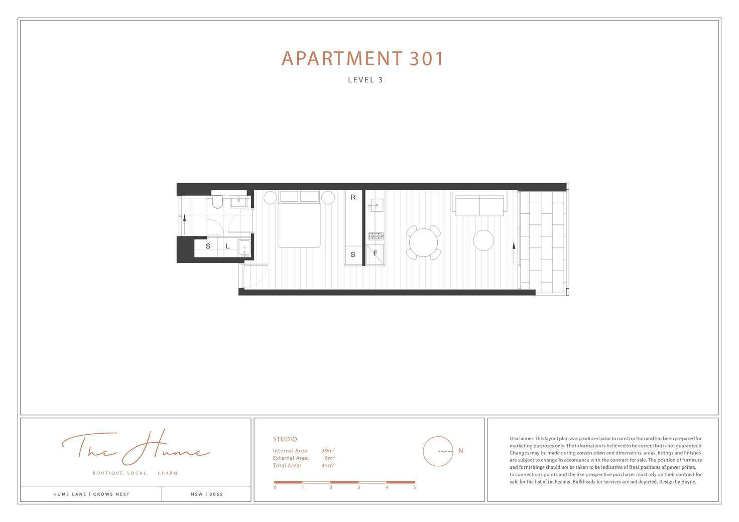 Floorplan of Homely studio listing, 301/31-33 Albany Street, Crows Nest NSW 2065