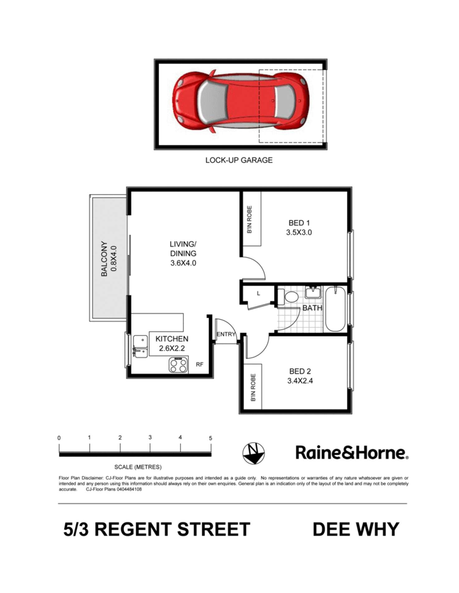 Floorplan of Homely apartment listing, 5/3 Regent Street, Dee Why NSW 2099