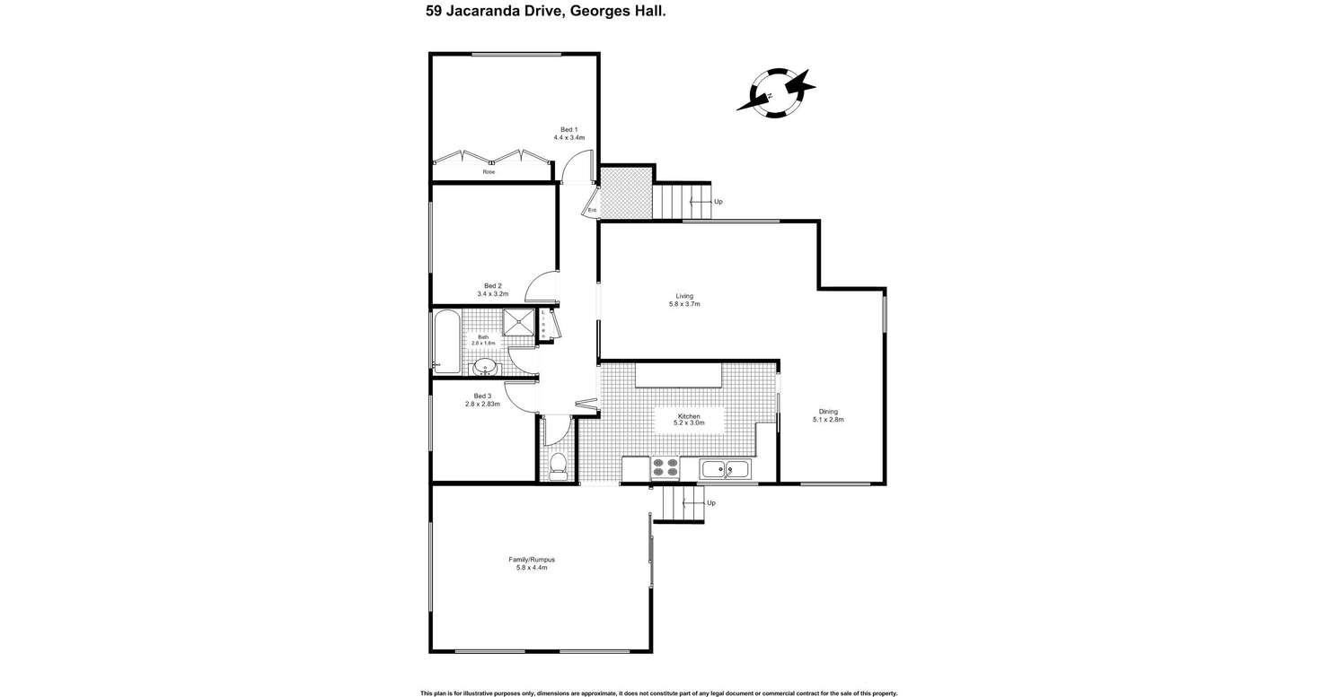 Floorplan of Homely house listing, 59 Jacaranda Drive, Georges Hall NSW 2198