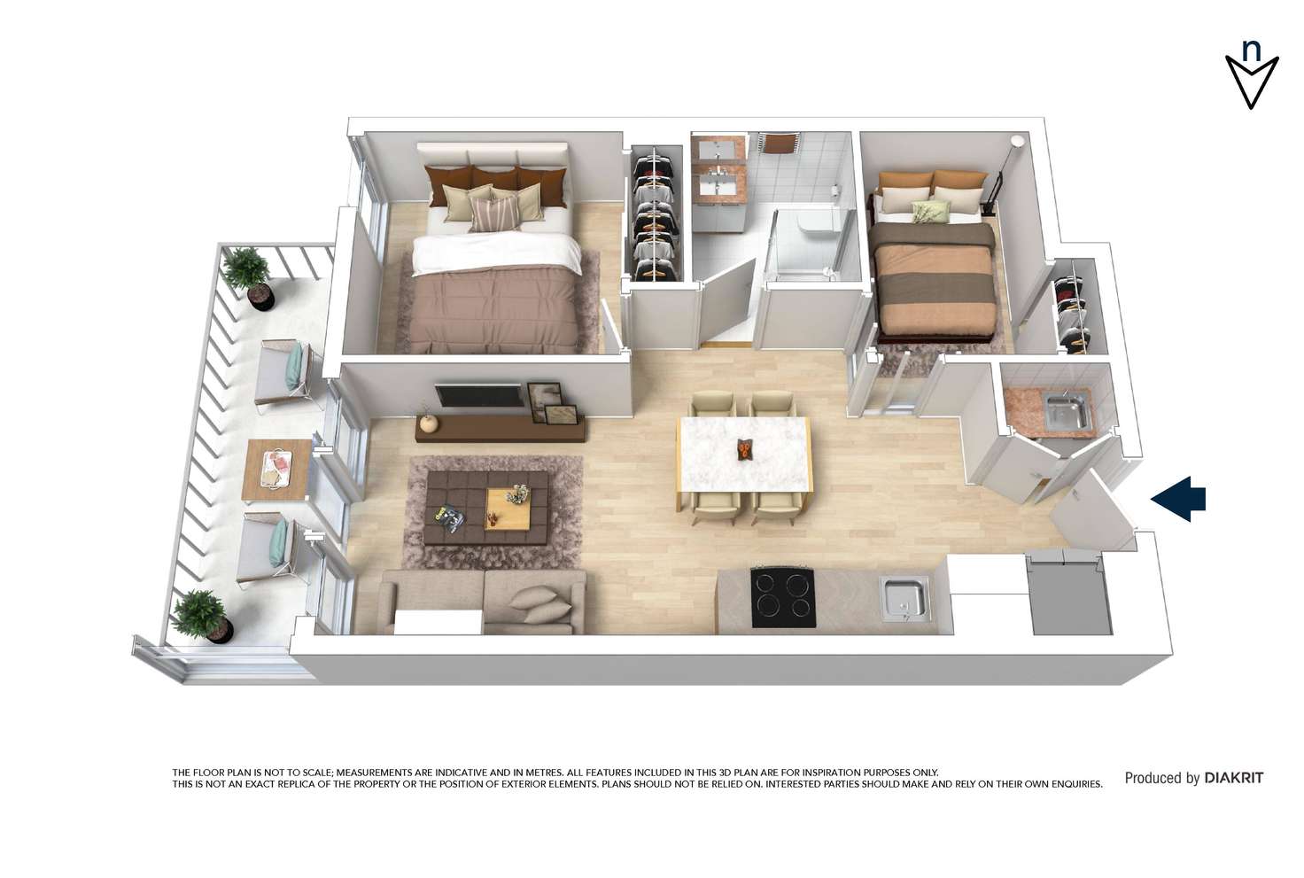 Floorplan of Homely apartment listing, 602/3 Snake Gully Drive, Bundoora VIC 3083