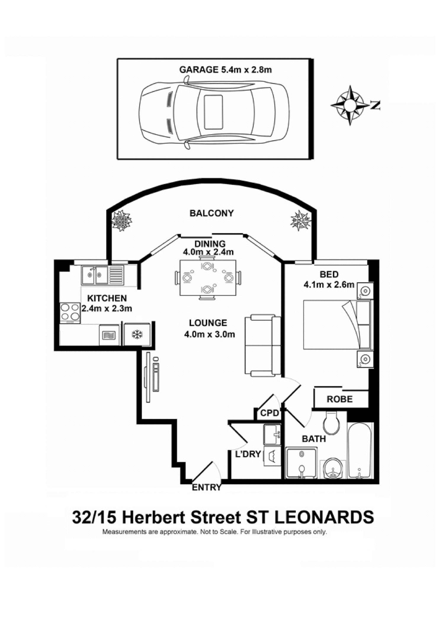 Floorplan of Homely apartment listing, 32/15 Herbert Street, St Leonards NSW 2065