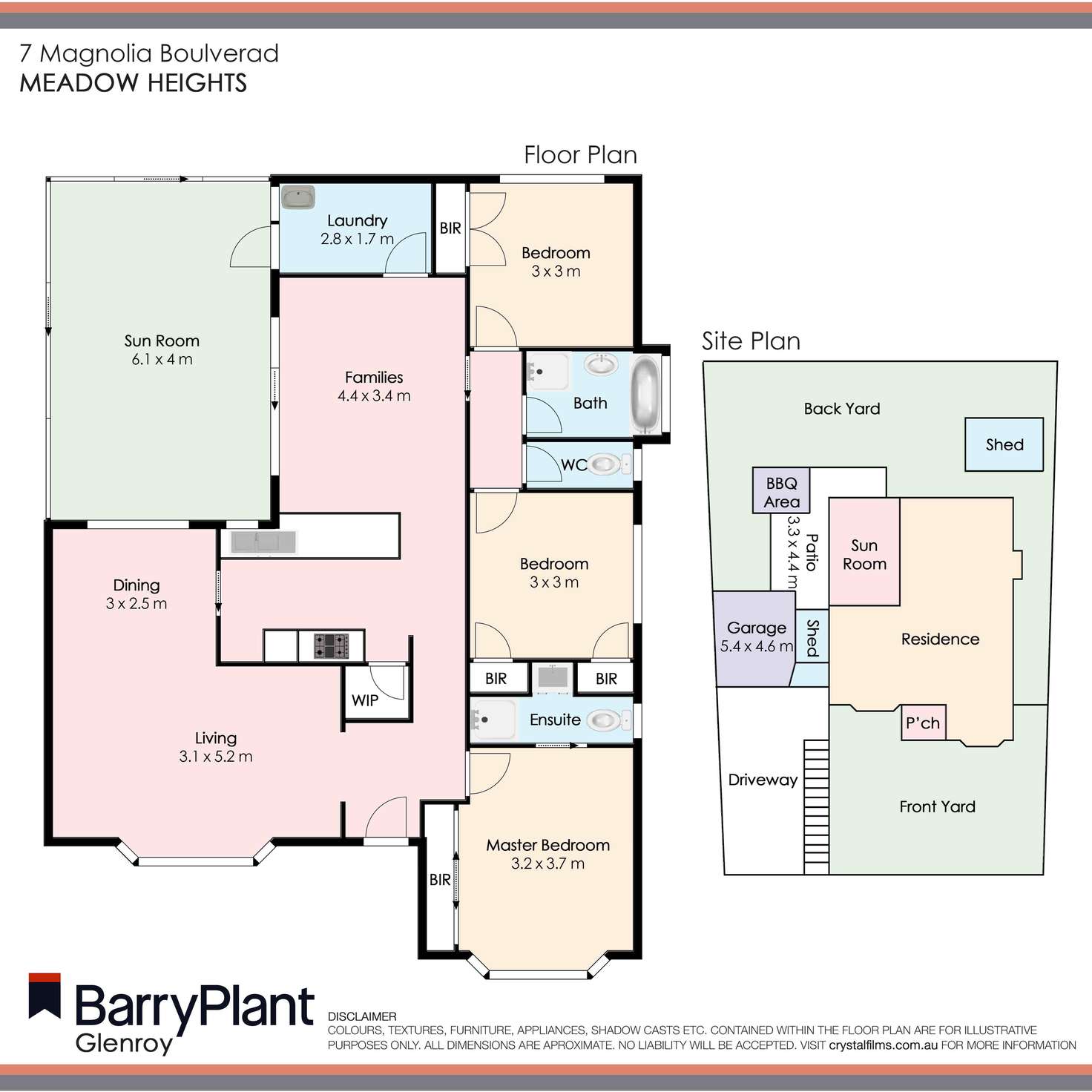 Floorplan of Homely house listing, 7 Magnolia Boulevard, Meadow Heights VIC 3048