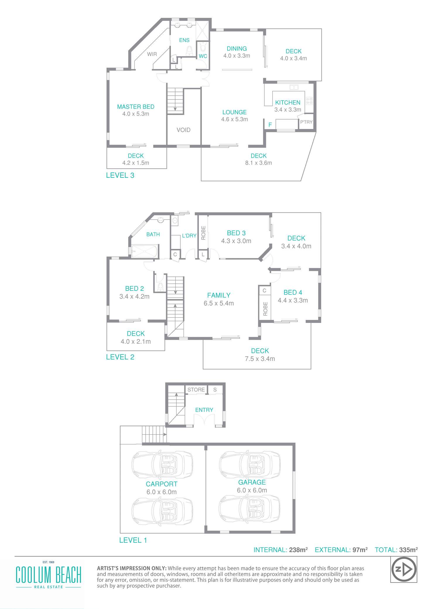 Floorplan of Homely house listing, 1/3 Goolwa Street, Coolum Beach QLD 4573