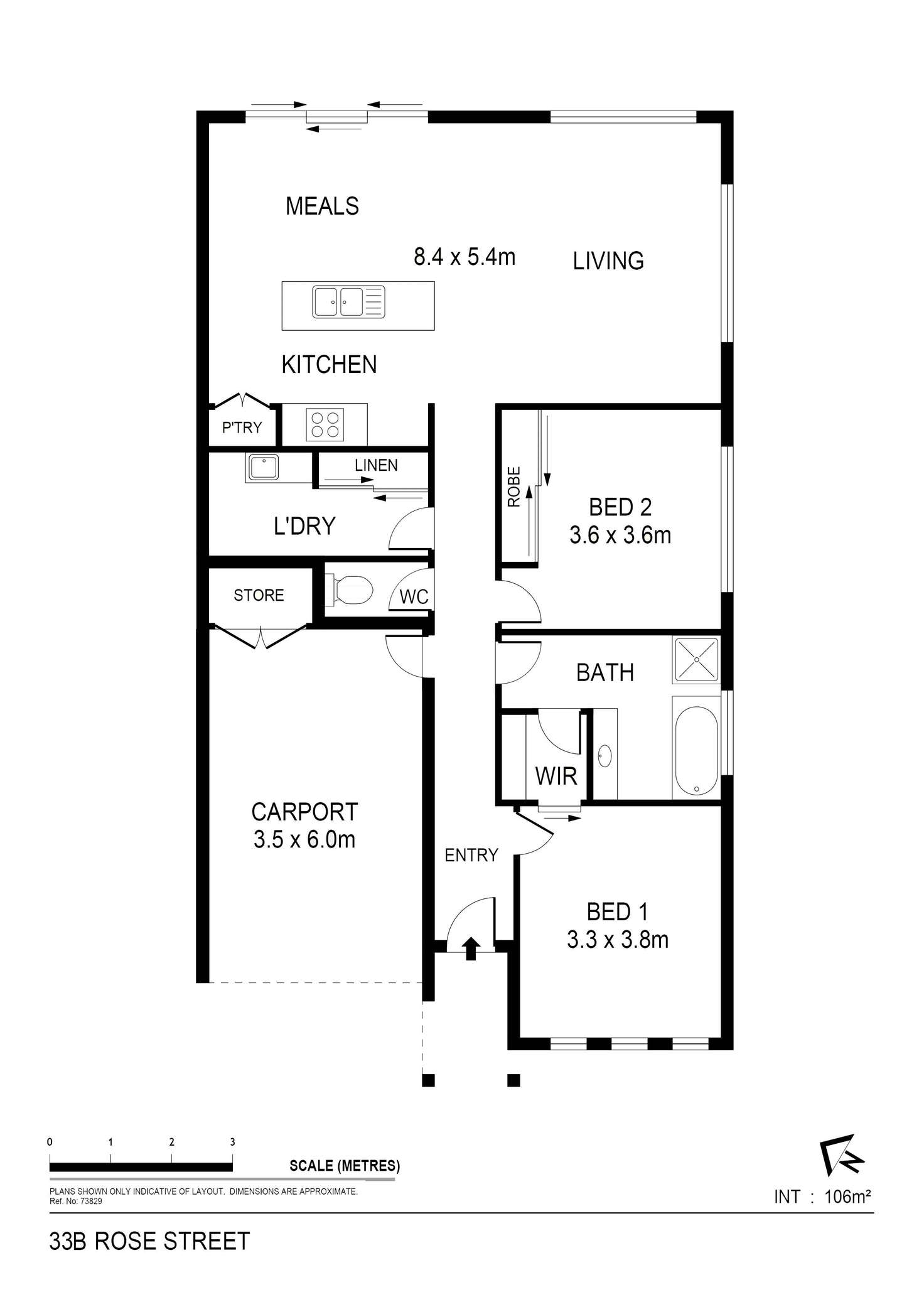 Floorplan of Homely house listing, 33B Rose Street, Long Gully VIC 3550