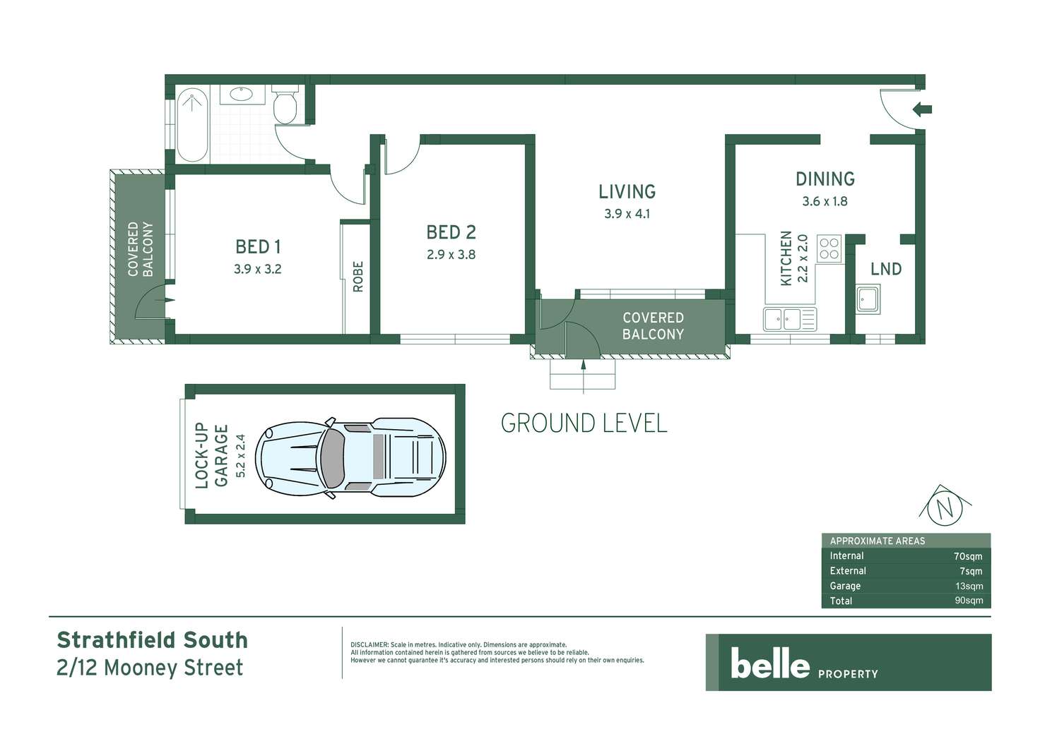 Floorplan of Homely apartment listing, 2/12 Mooney Street, Strathfield South NSW 2136