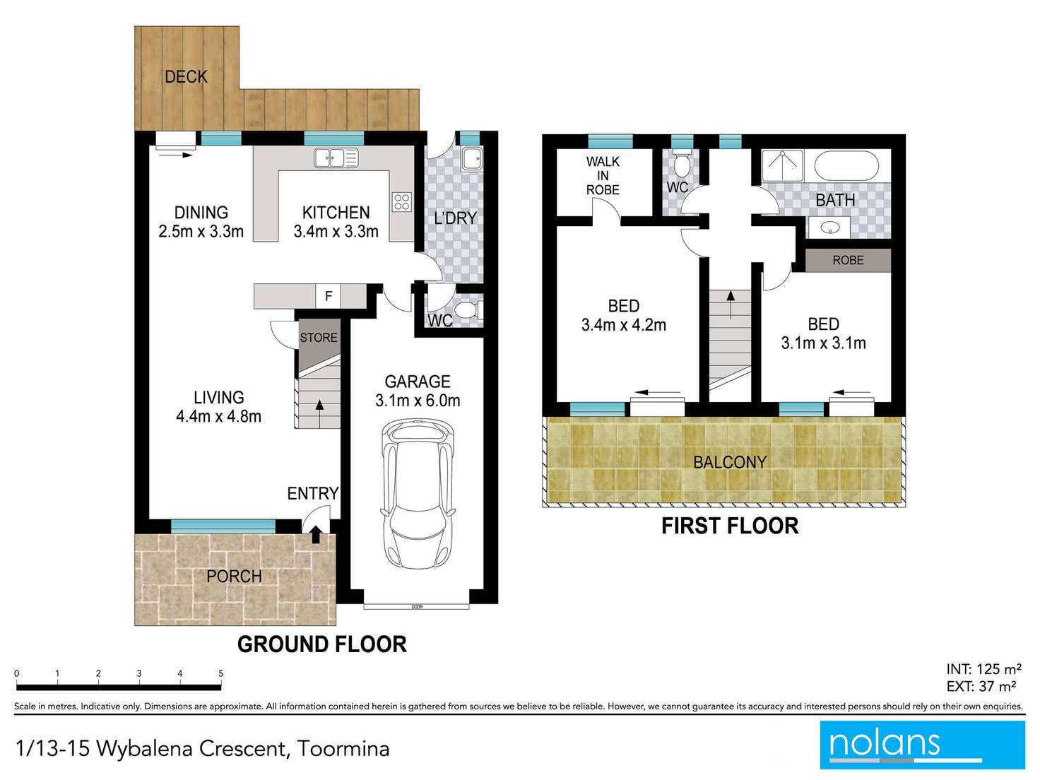 Floorplan of Homely townhouse listing, 1/13-15 Wybalena Crescent, Toormina NSW 2452