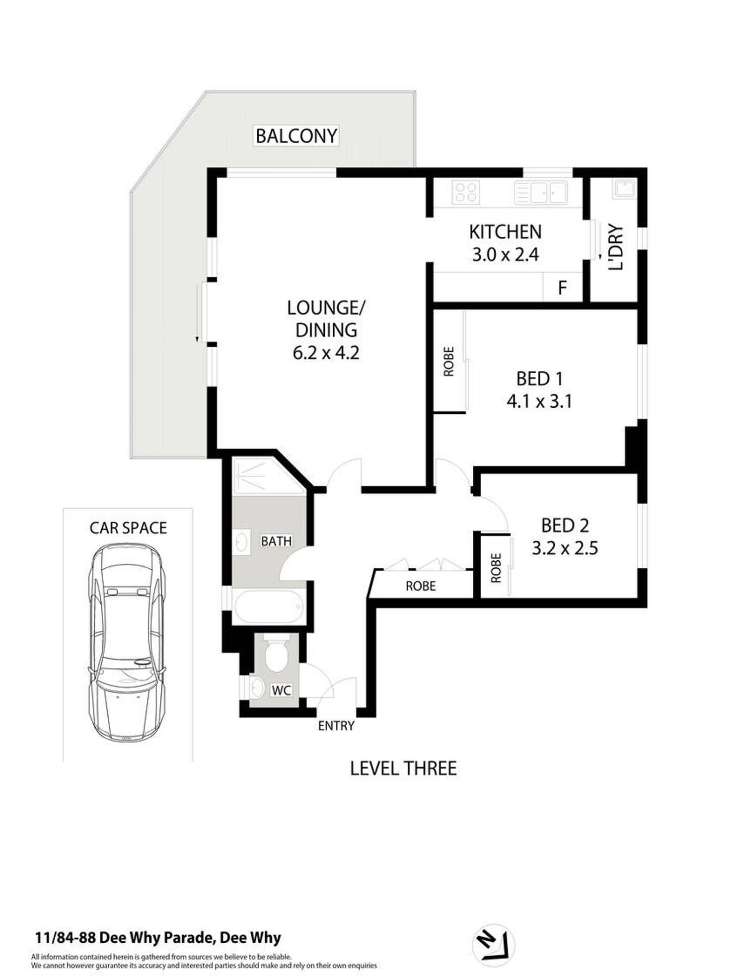 Floorplan of Homely apartment listing, 11/84-88 Dee Why Parade, Dee Why NSW 2099