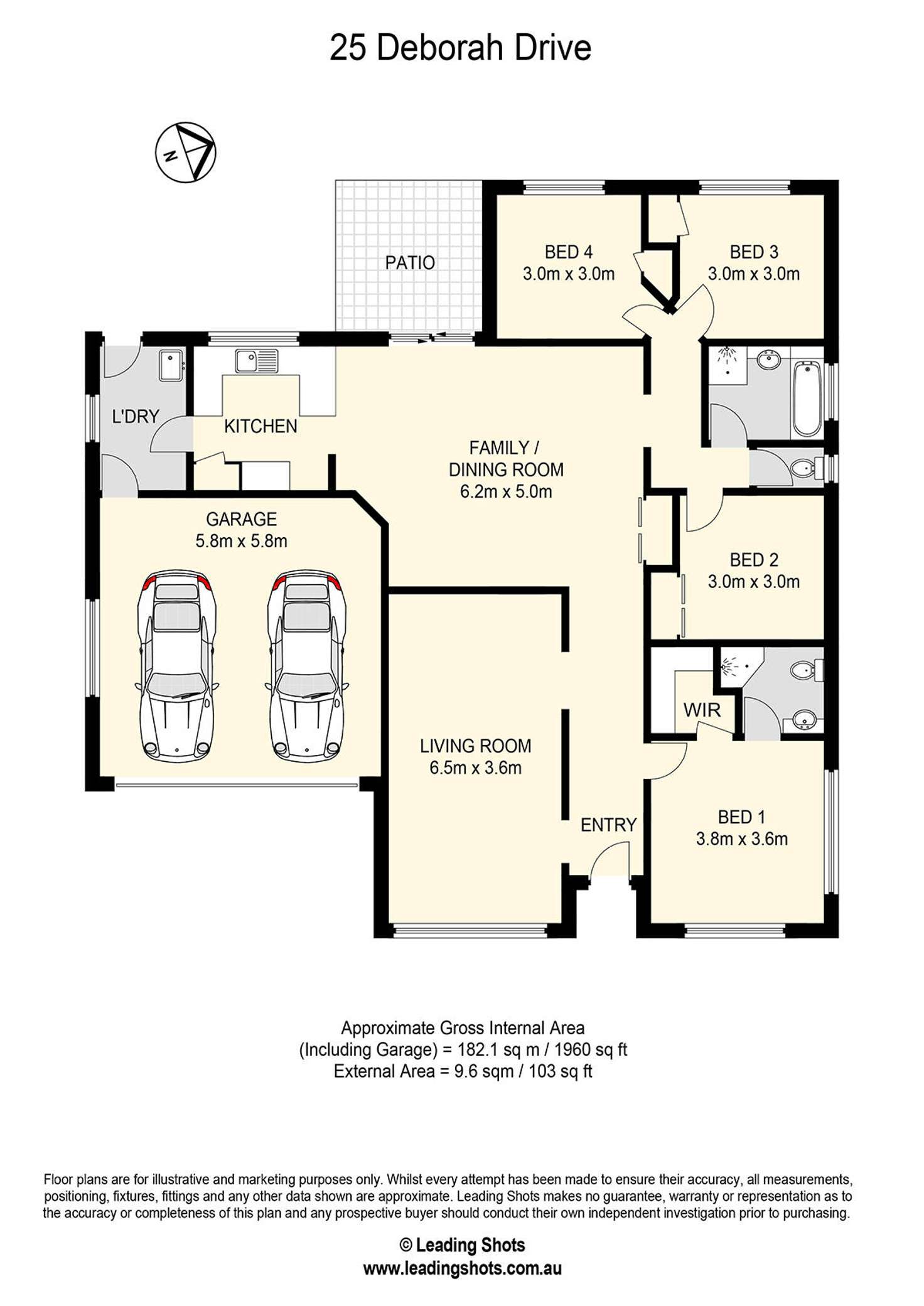 Floorplan of Homely house listing, 25 Deborah Drive, Collingwood Park QLD 4301